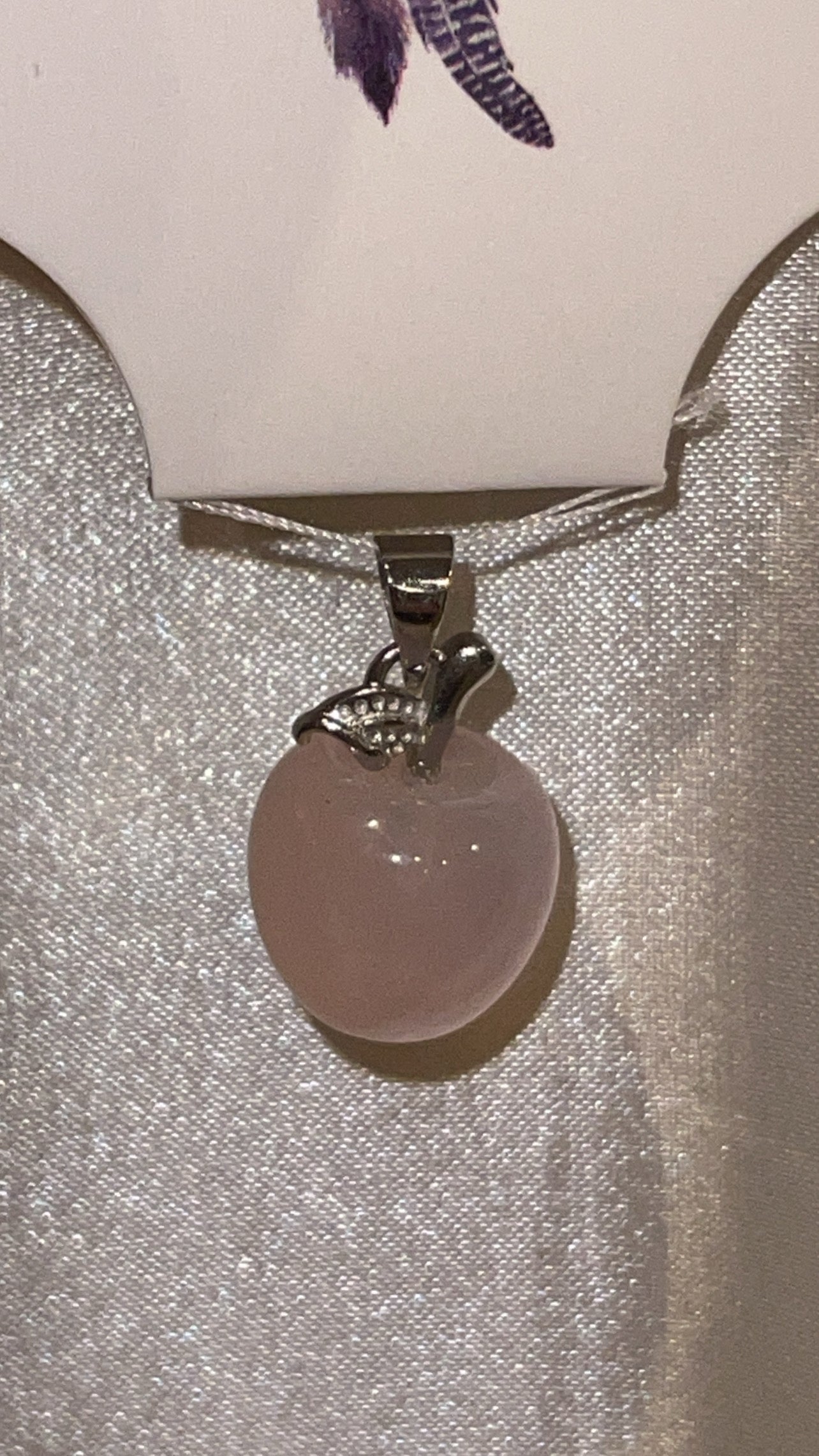 Rose Quartz Apple Pendant