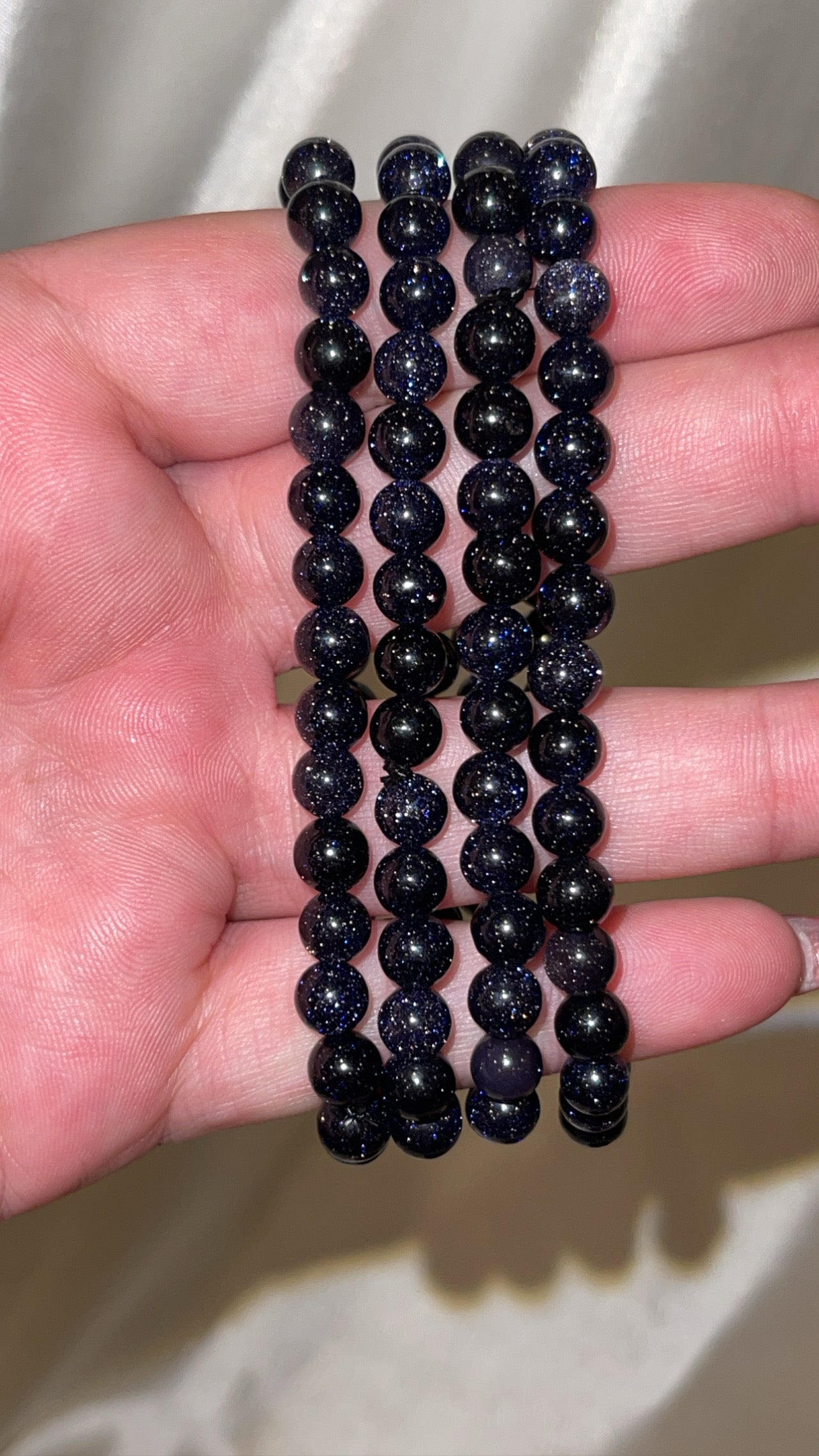 Blue Goldstone Bracelet 6mm/8mm