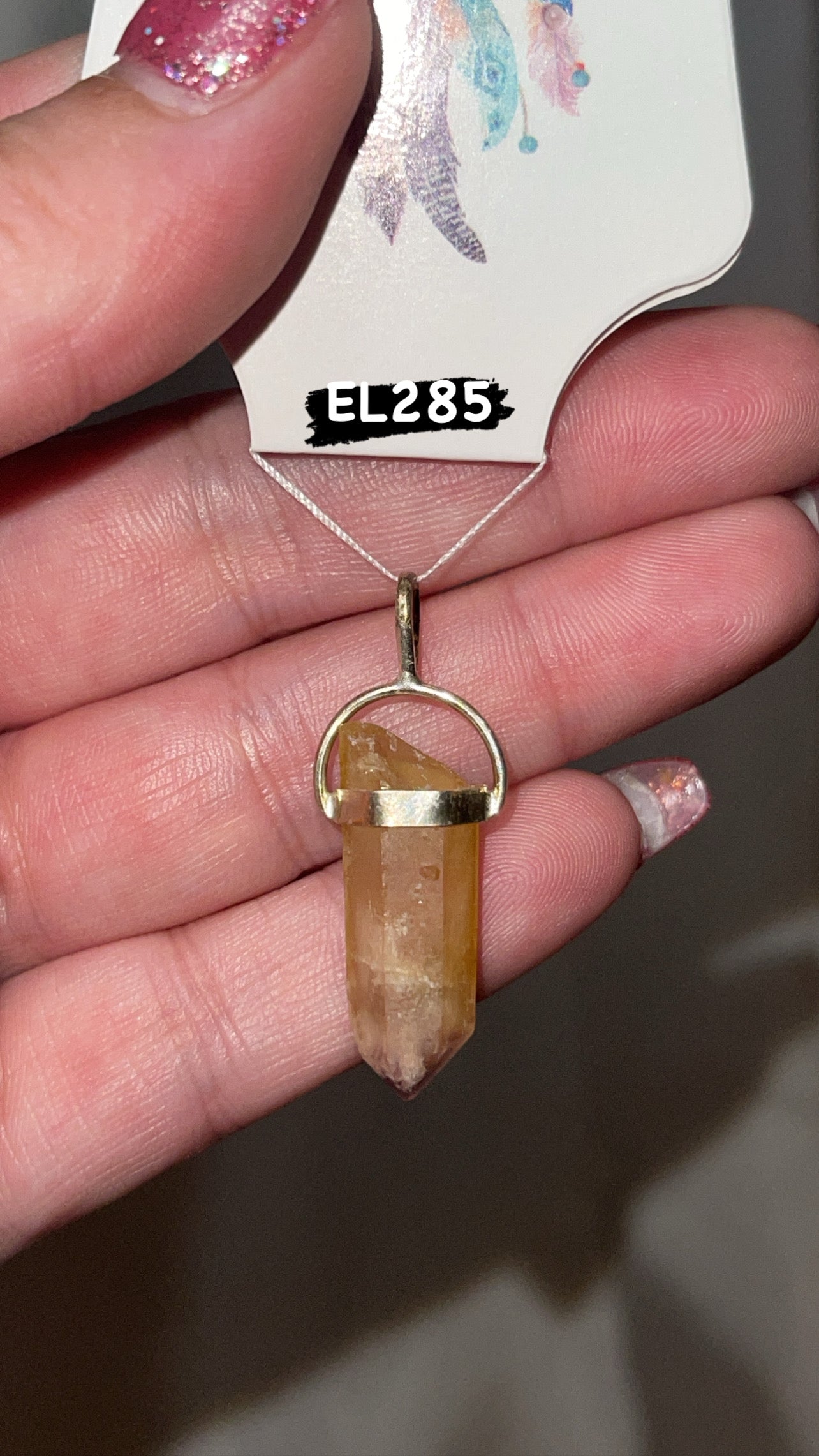 Golden Amethyst Point 925 Pendant (Choose Your Own!)