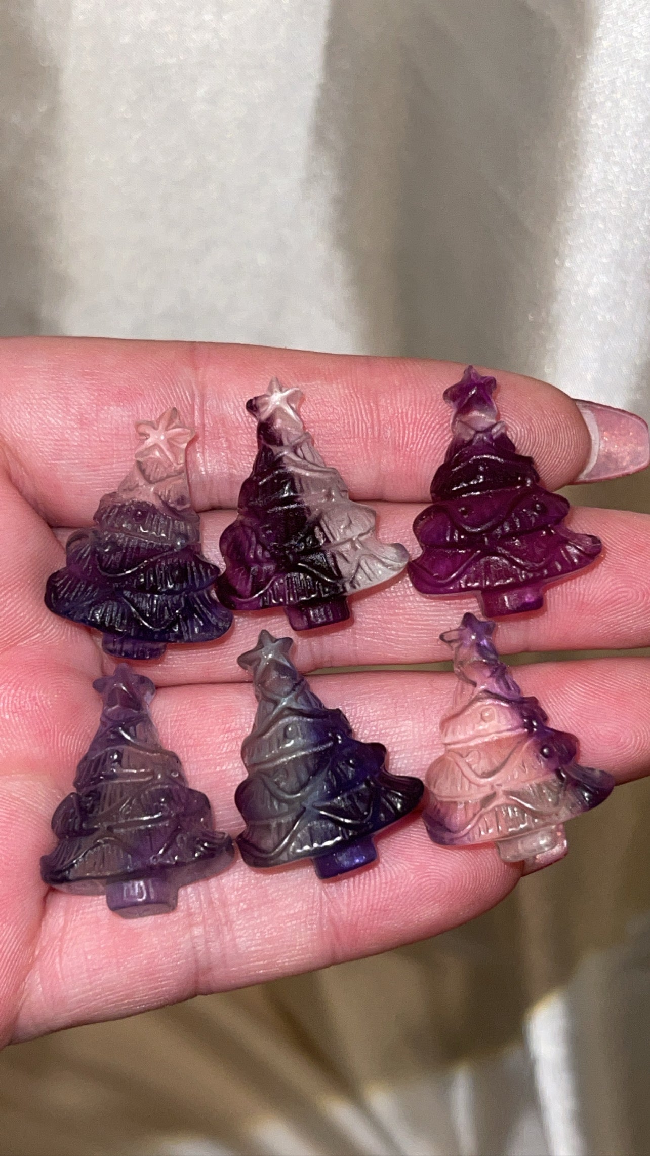Fluorite Christmas Carving