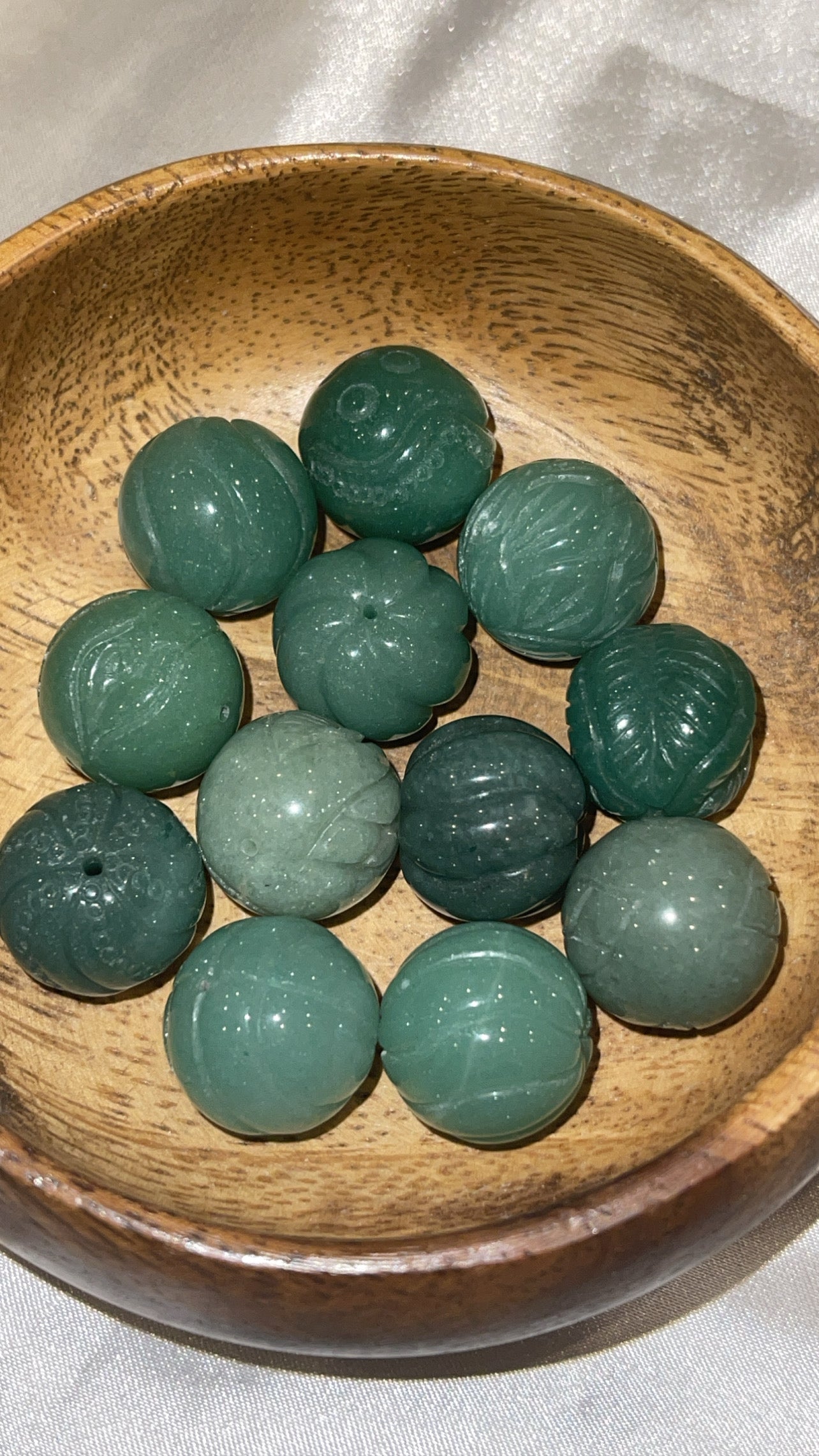 Jade Large Carved Bead