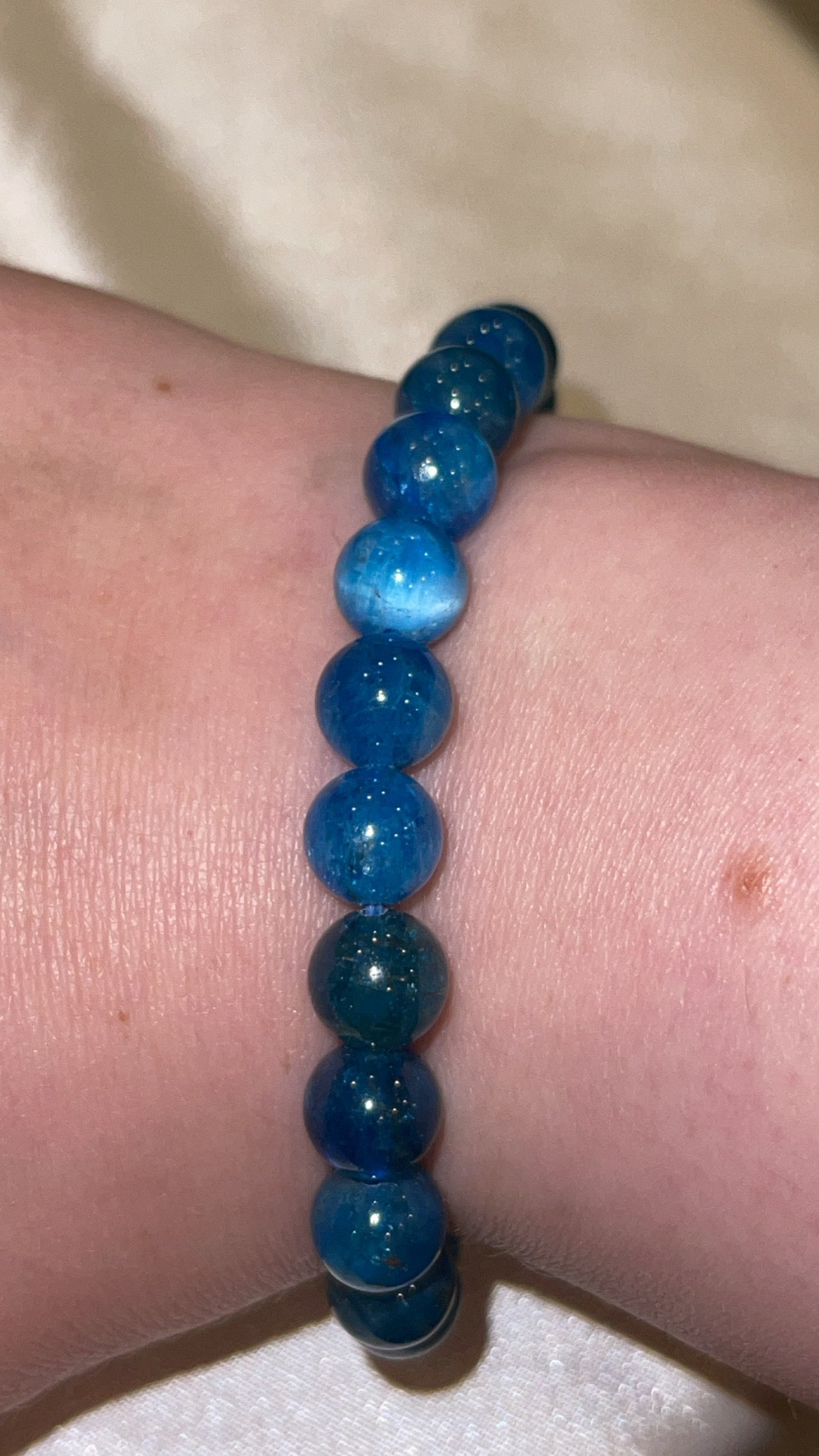 Blue Apatite Bracelet 8mm