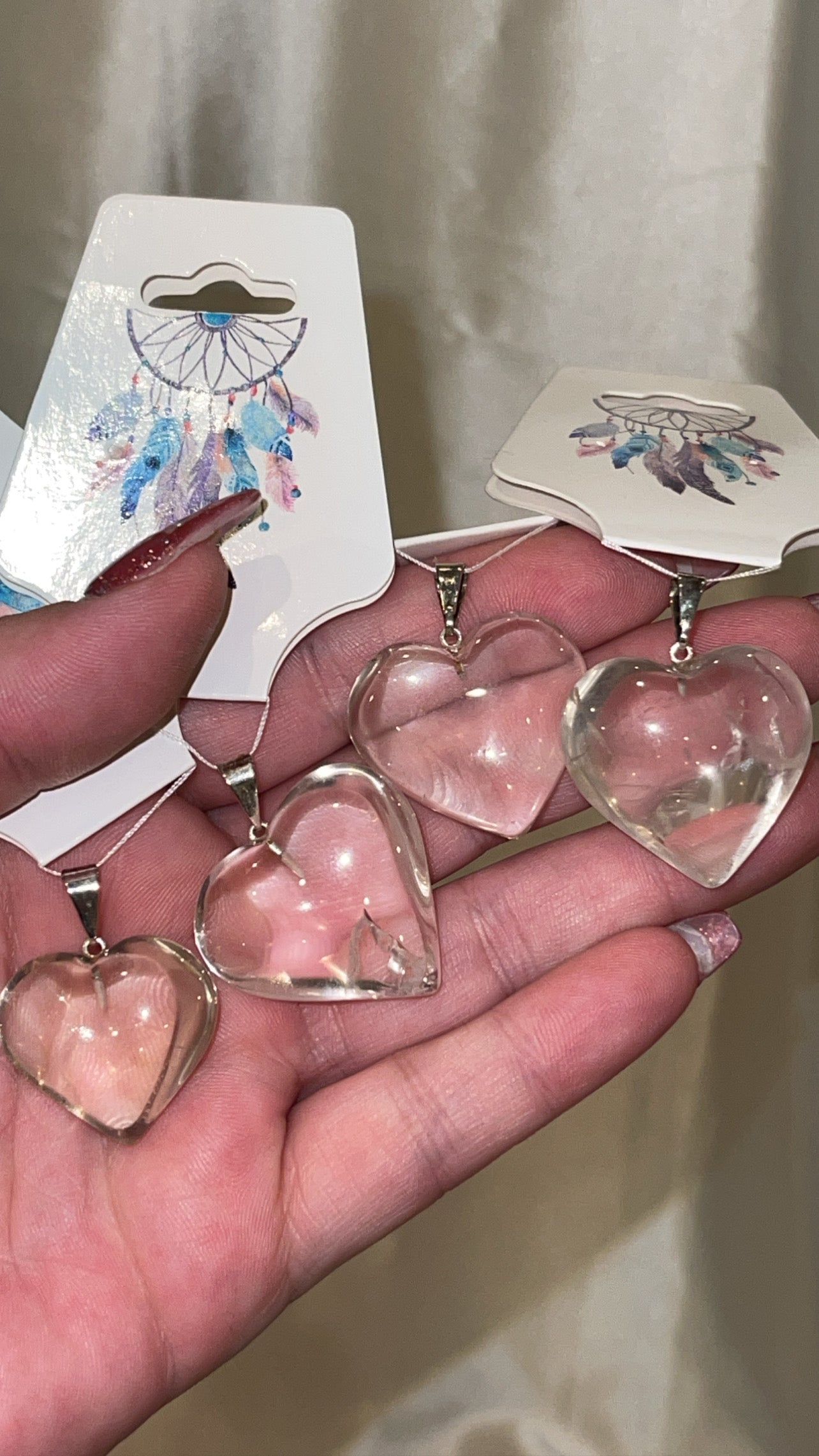 Crystal Puffy Heart Brazil Pendant