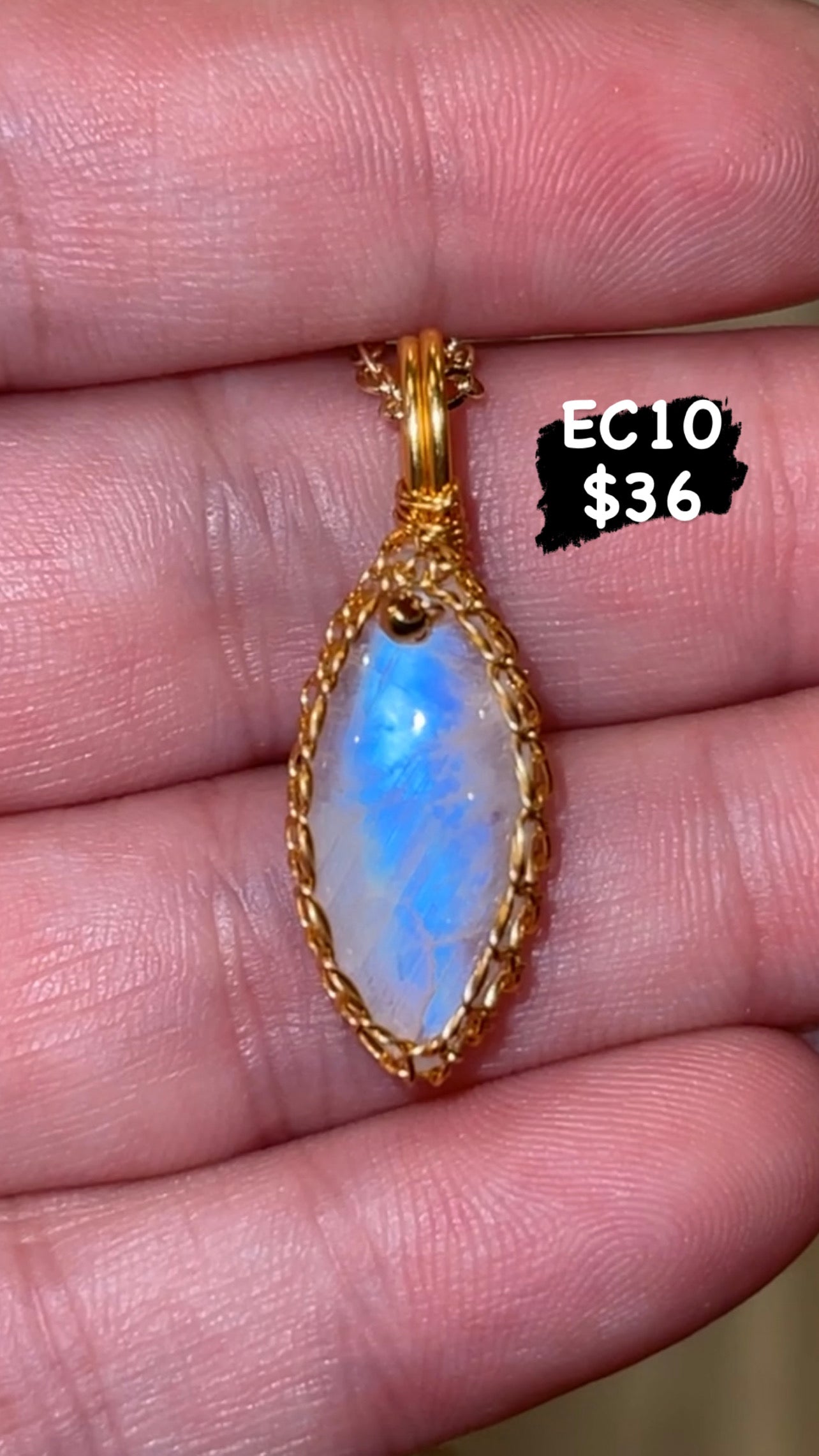 Rainbow Moonstone Necklace Gold (Choose Your Own!)