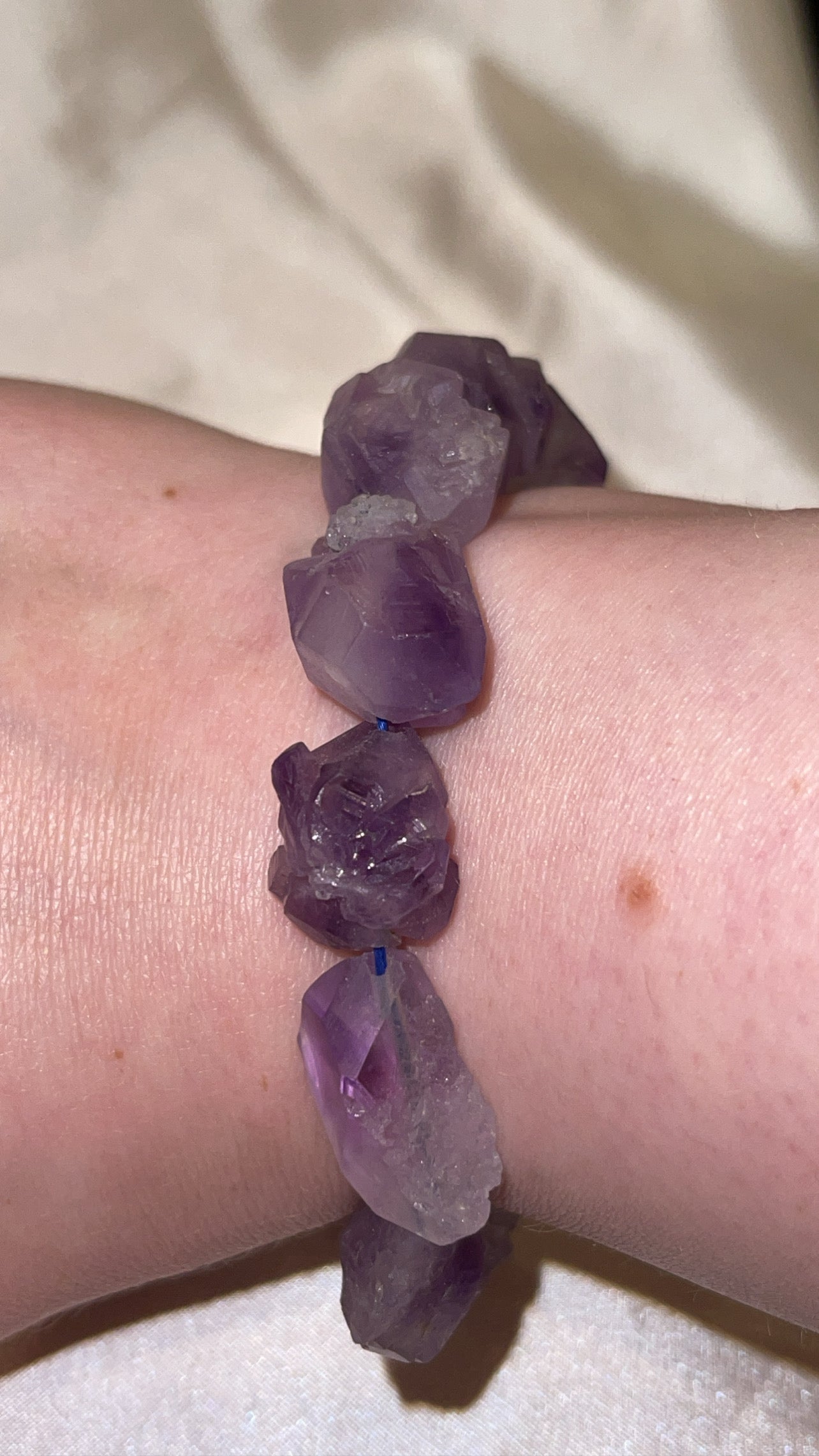 Amethyst Elestial Raw Bracelet