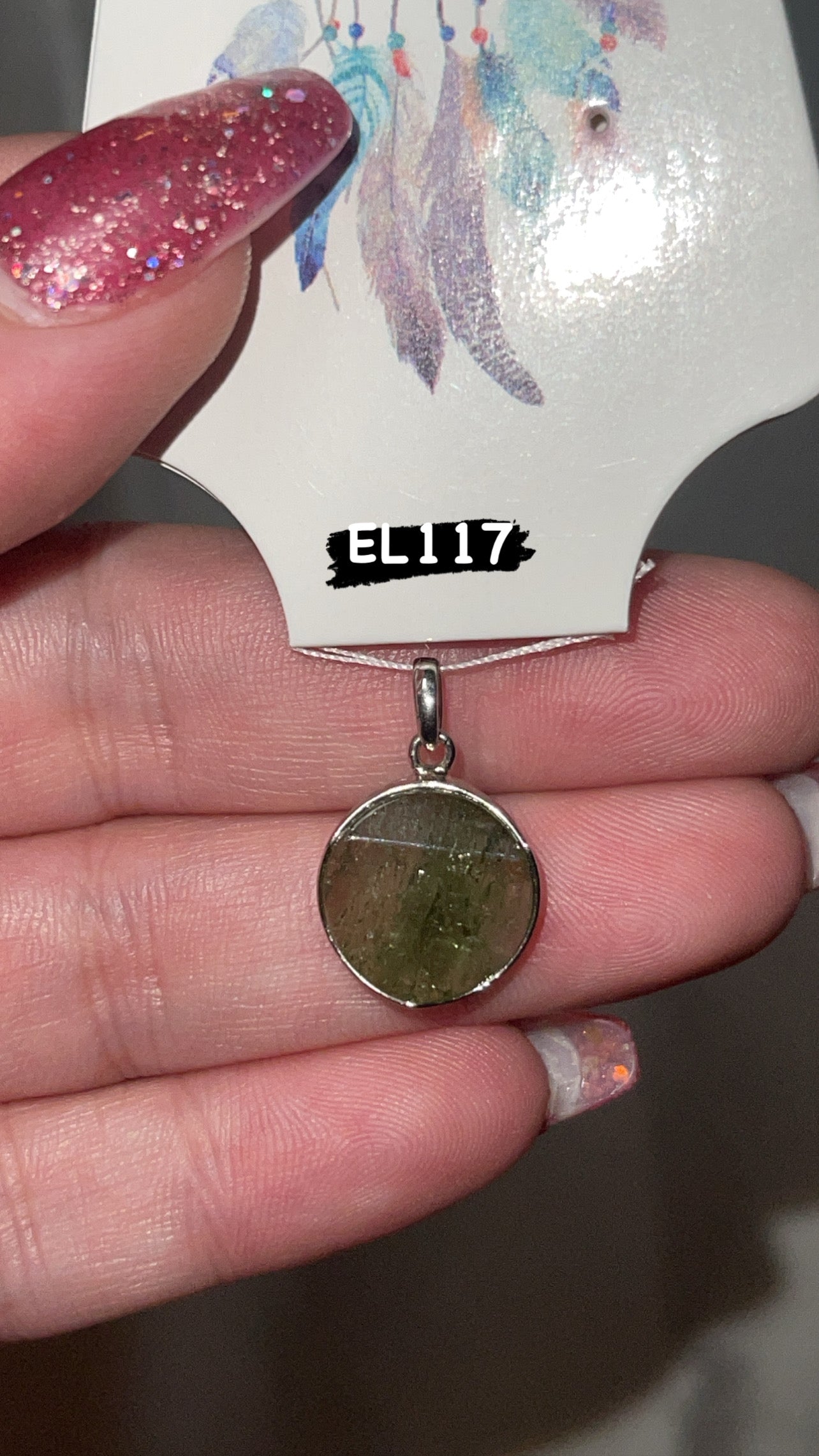 Watermelon Tourmaline Slice 925 Pendant (Choose Your Own!)