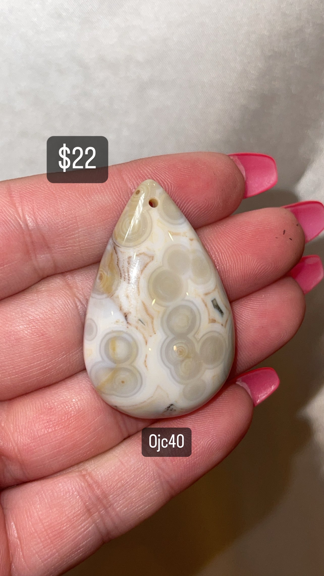 8th Vein Ocean Jasper Drilled Cabachon (Choose Your Own)