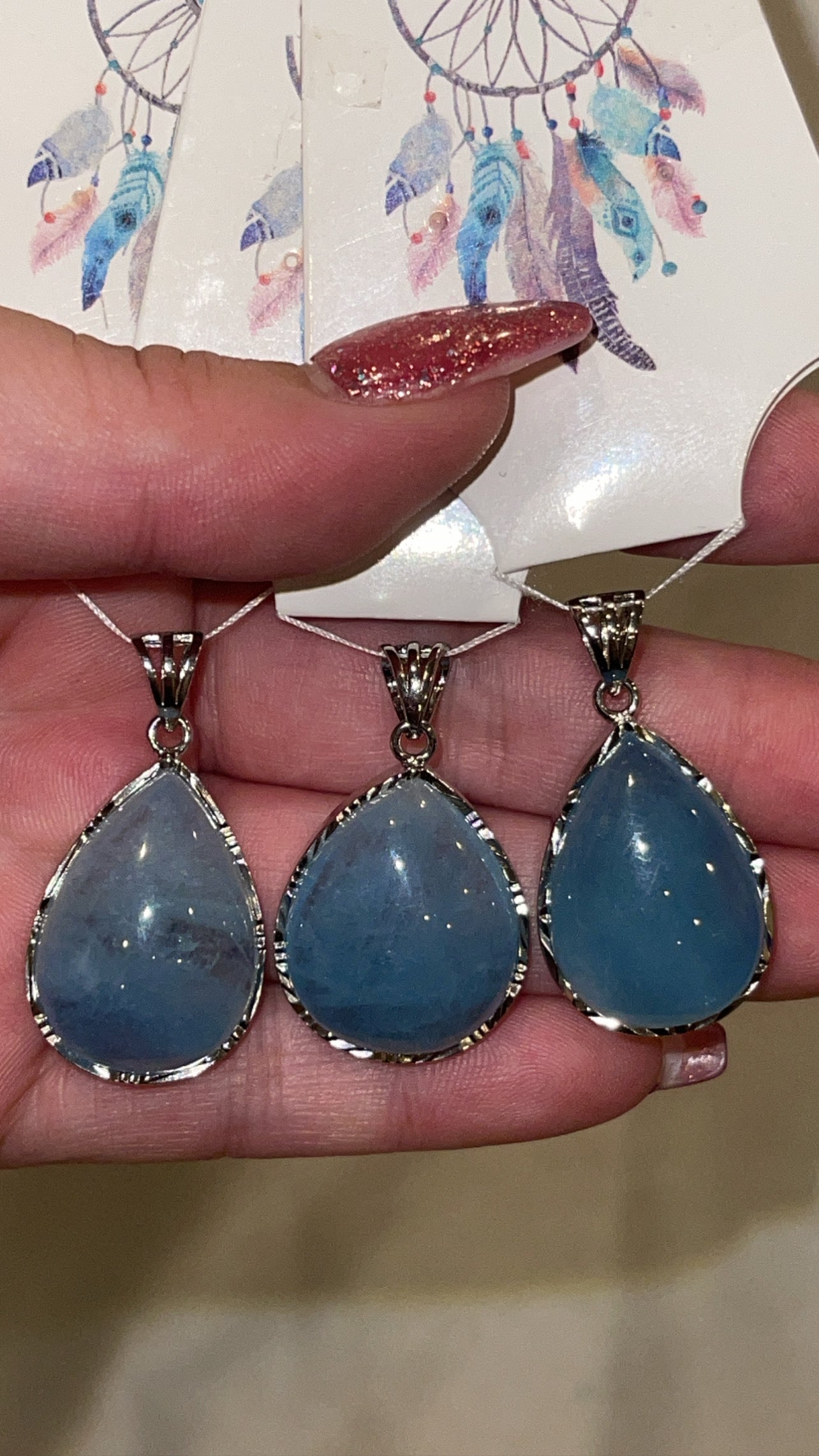 Aquamarine Teardrop 925 Pendant