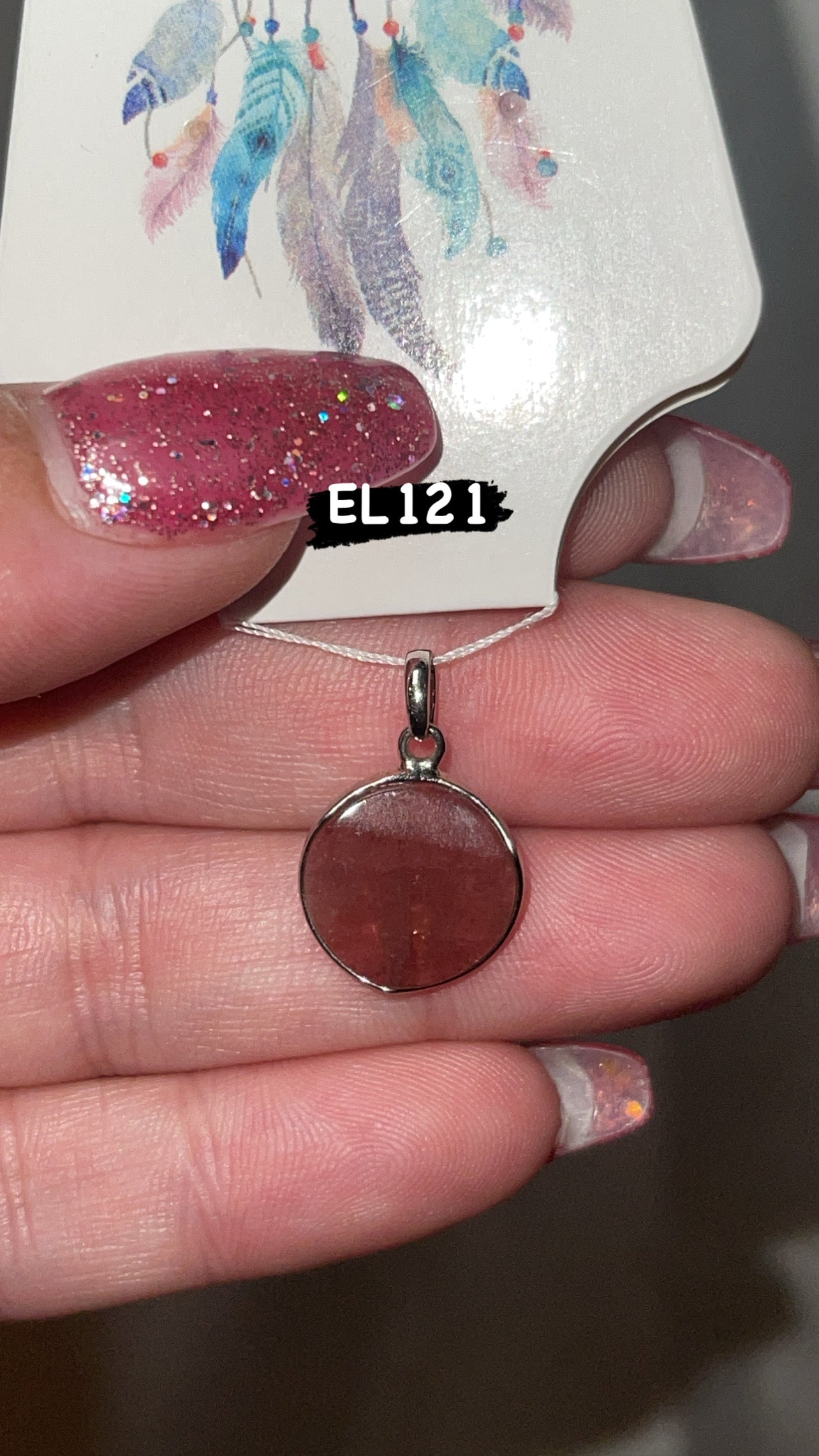 Watermelon Tourmaline Slice 925 Pendant (Choose Your Own!)