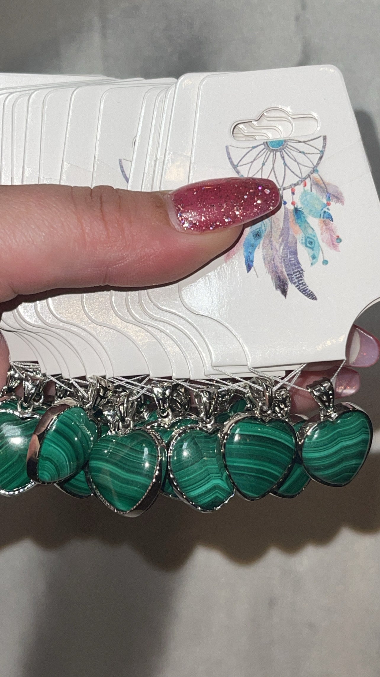 Malachite Heart Pendant