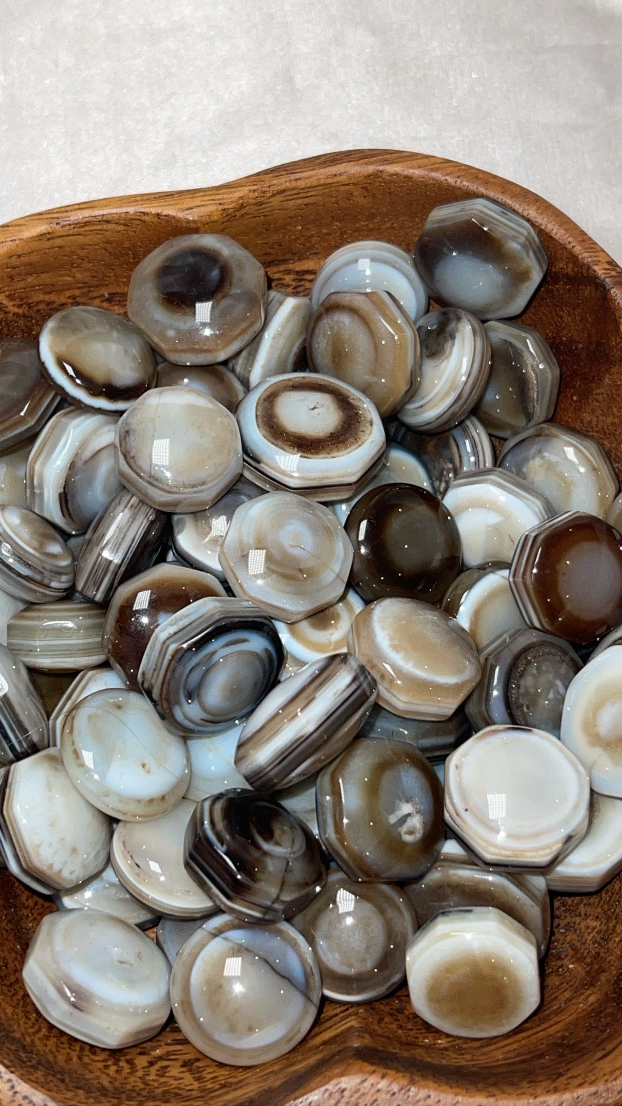 Black Agate Mini Hexagon/Circle