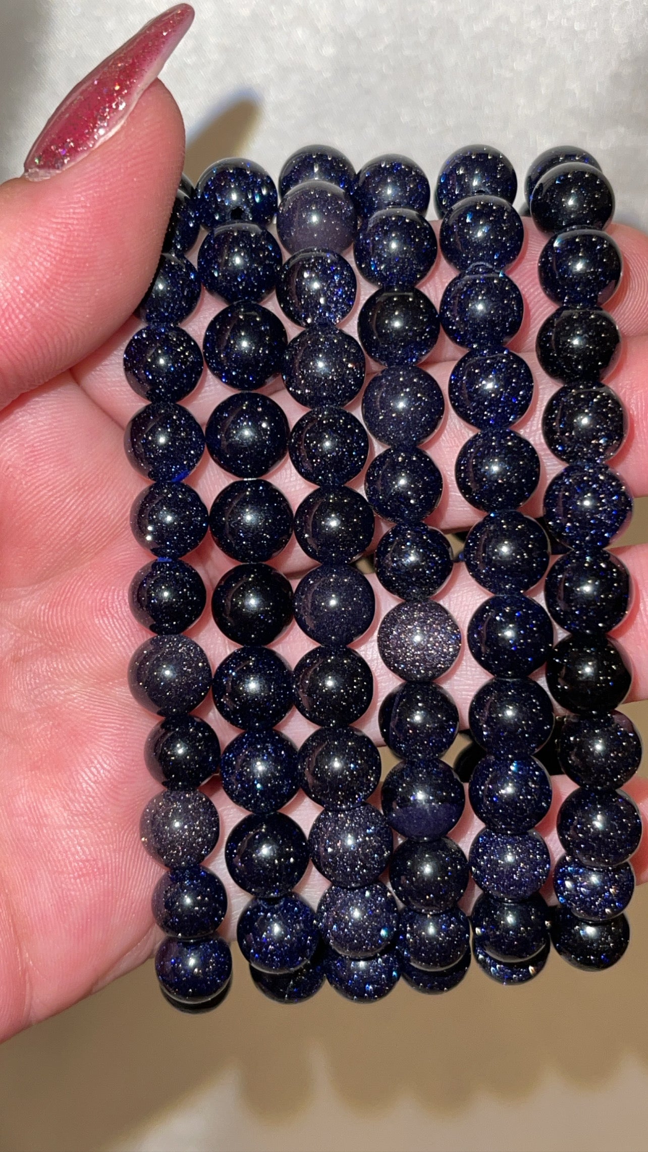 Blue Goldstone Bracelet 6mm/8mm