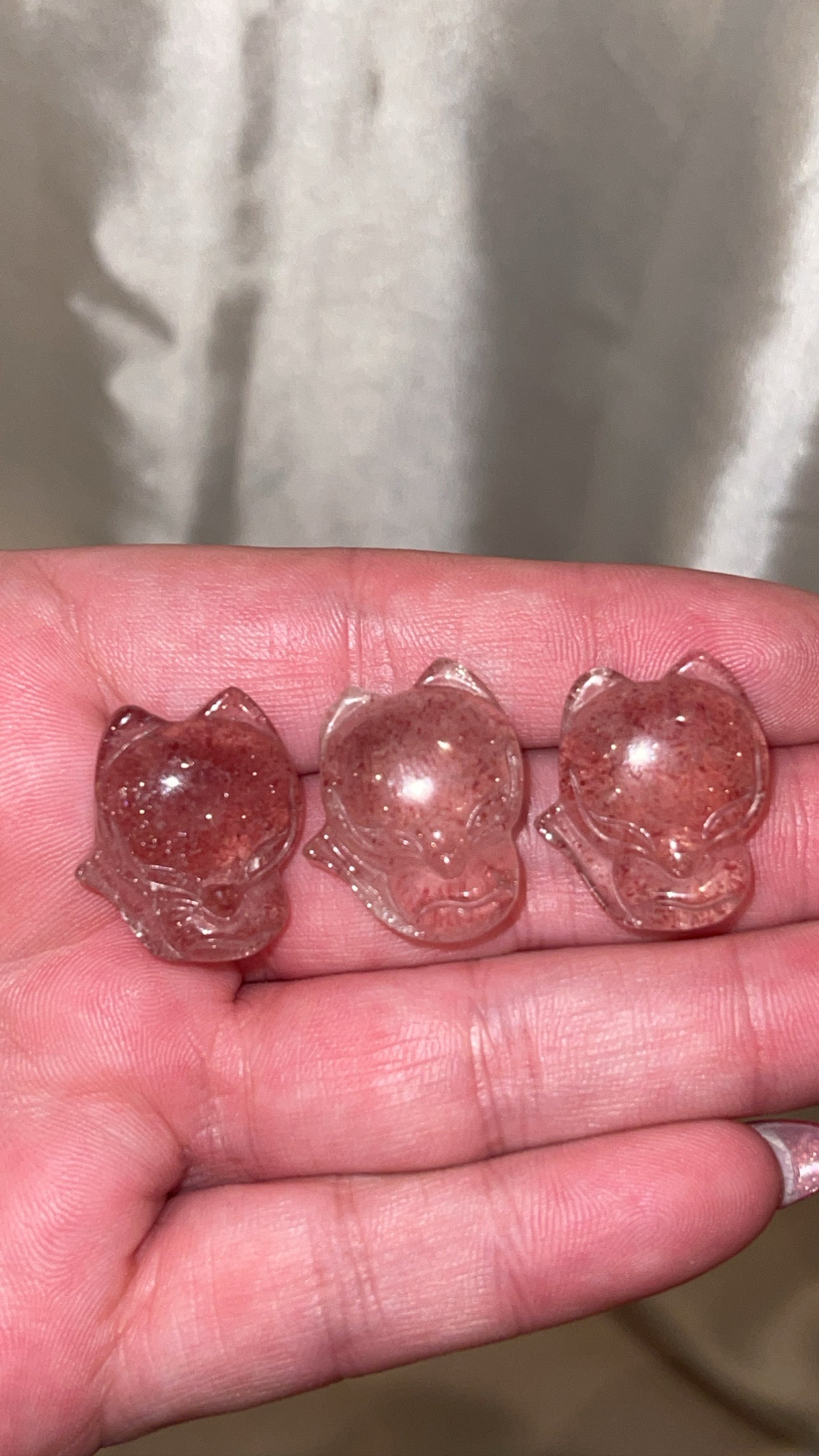 Strawberry Quartz Mini Carvings
