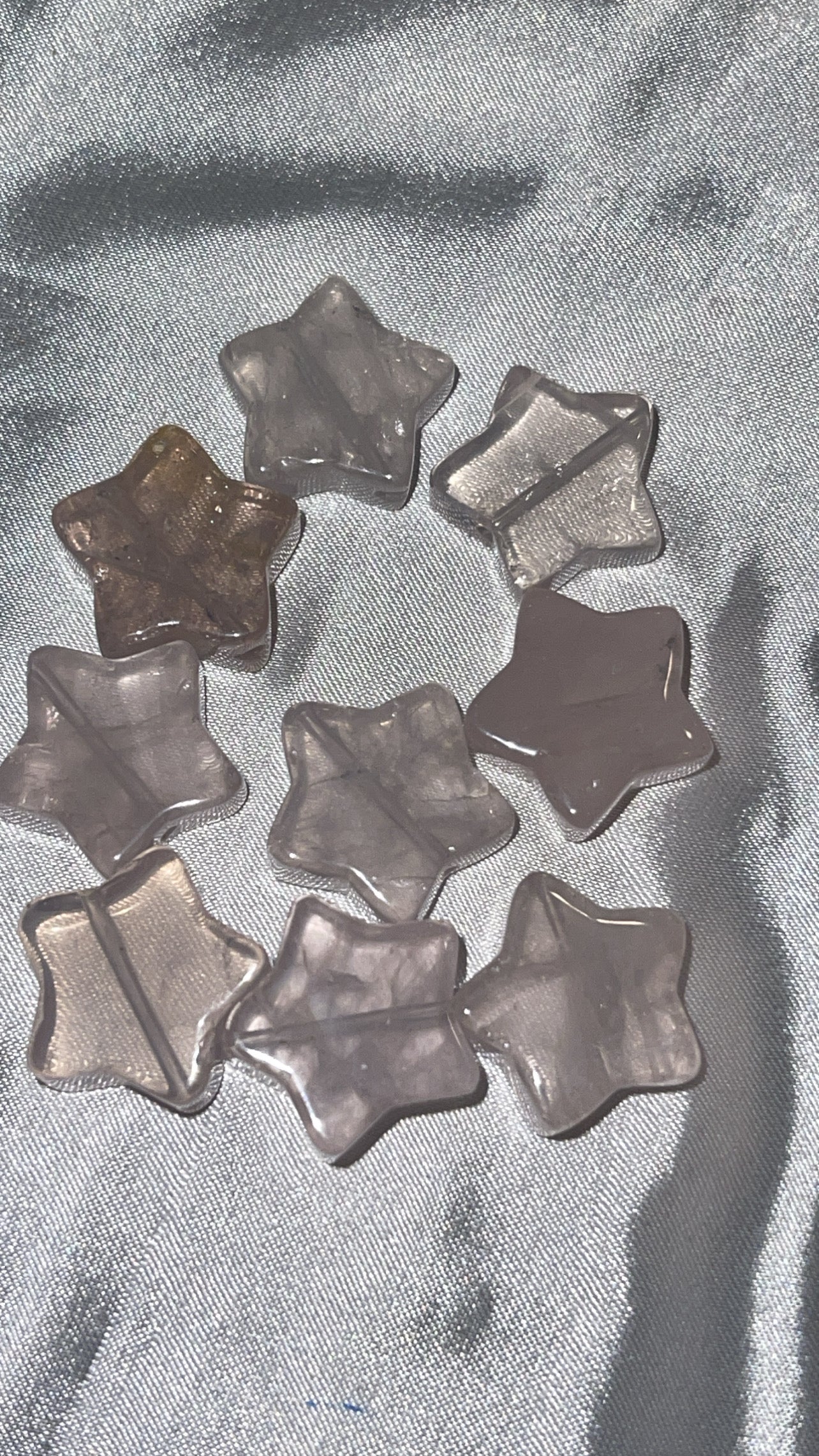 Rose Quartz Drilled Star