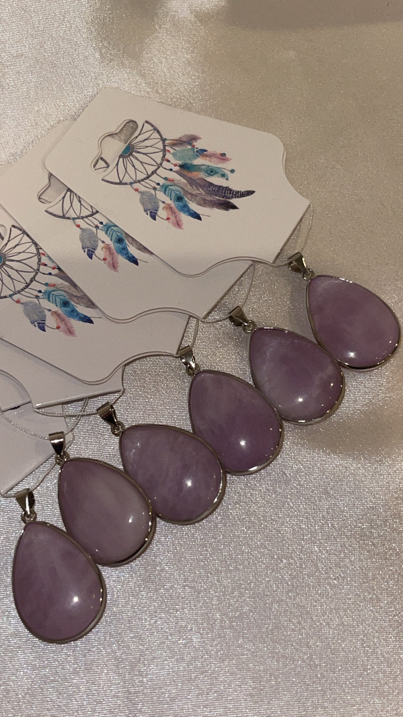 Kunzite Teardrop 925 Pendant