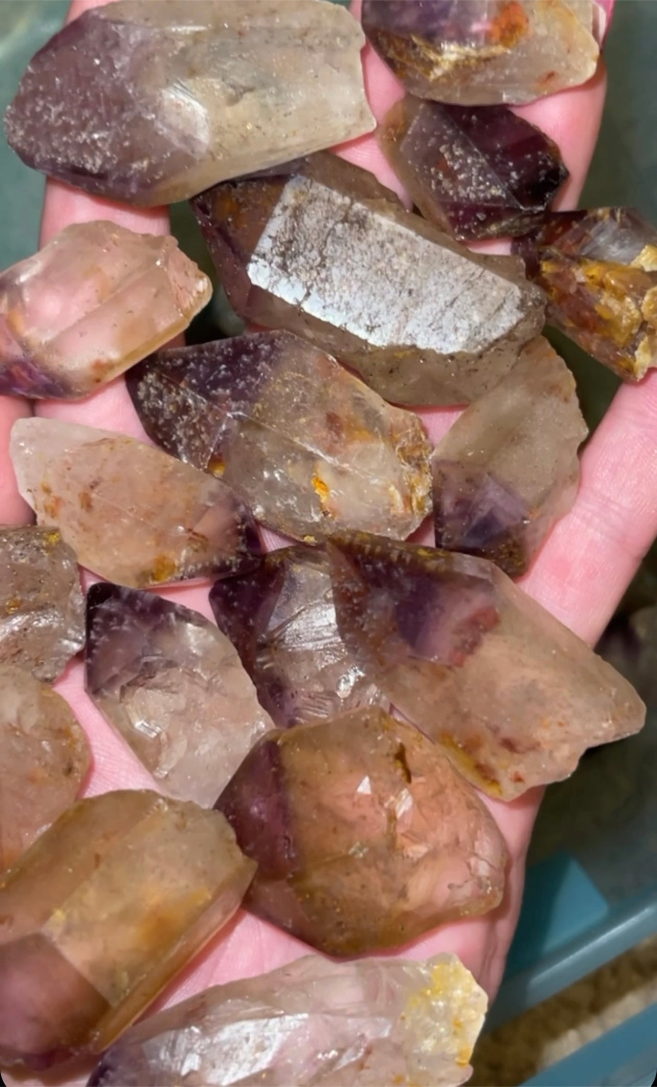 Amethyst Cacoxenite Raw Points 50gram/100gram Bundle Bag