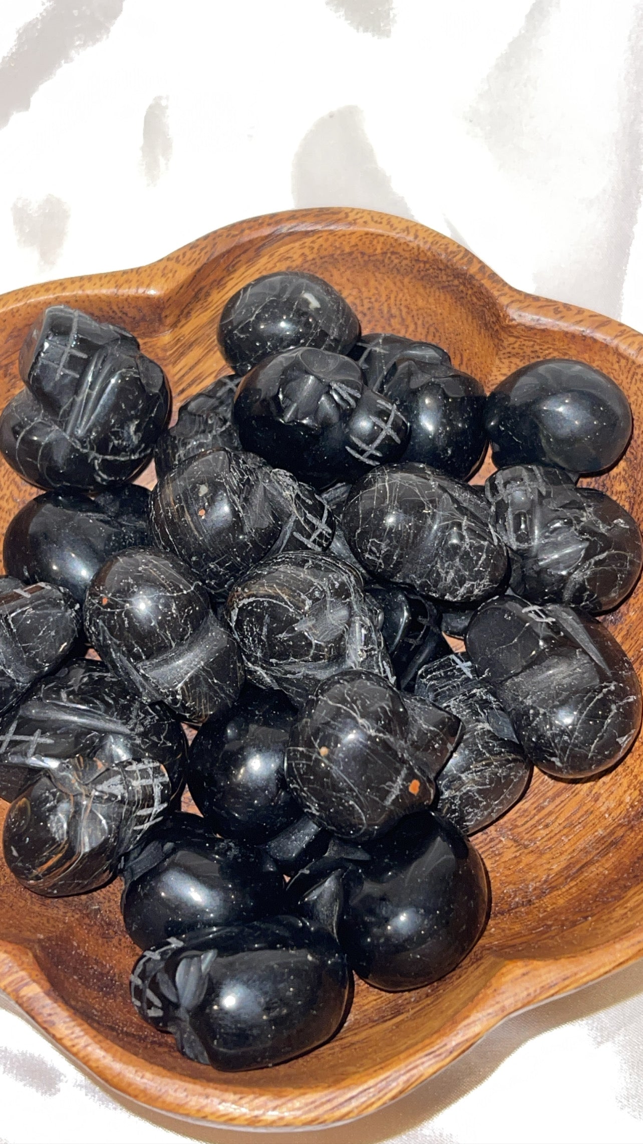 Black Tourmaline Small Skull