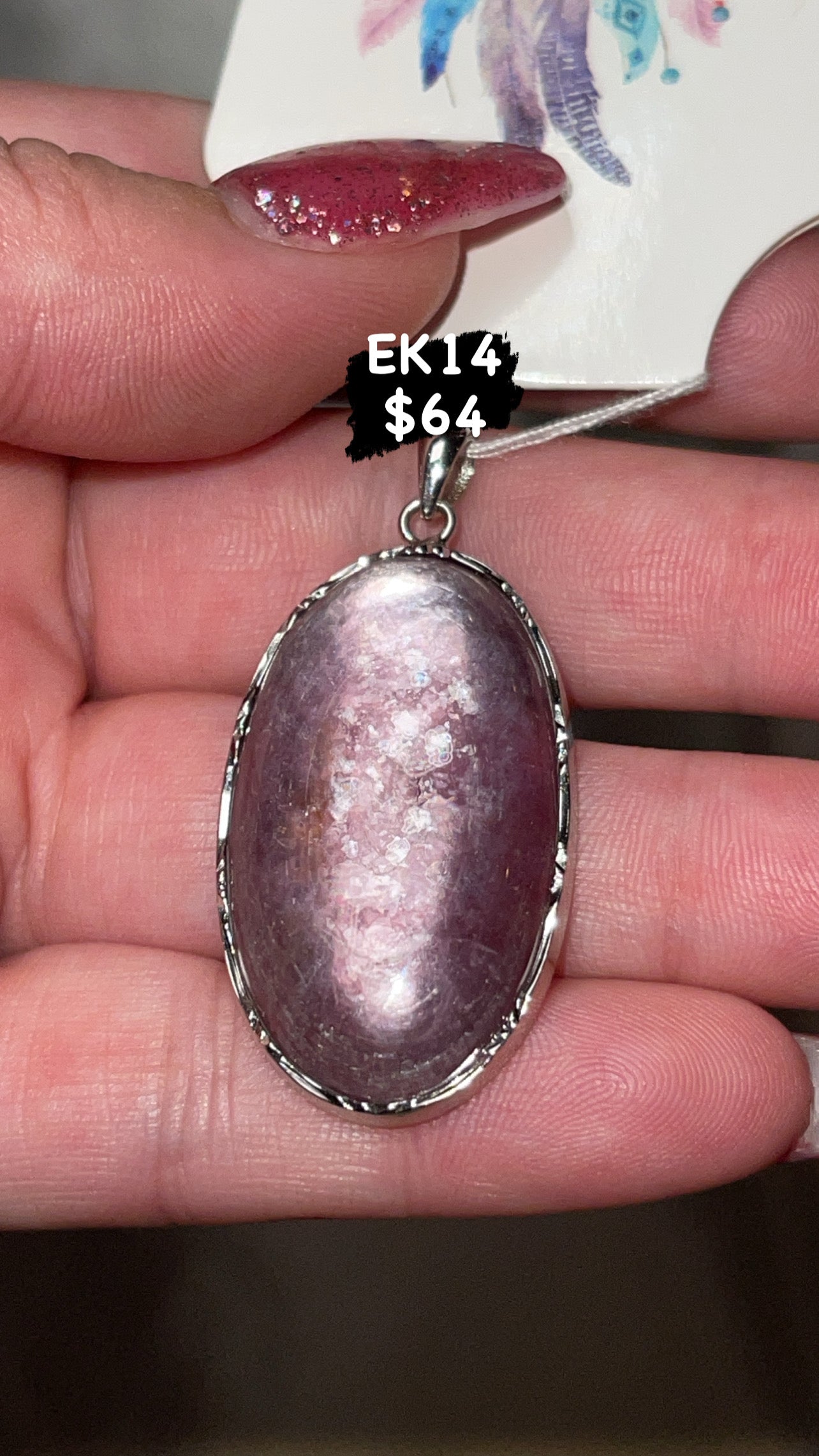 Gem Lepidolite Pendant (Choose Your Own!)