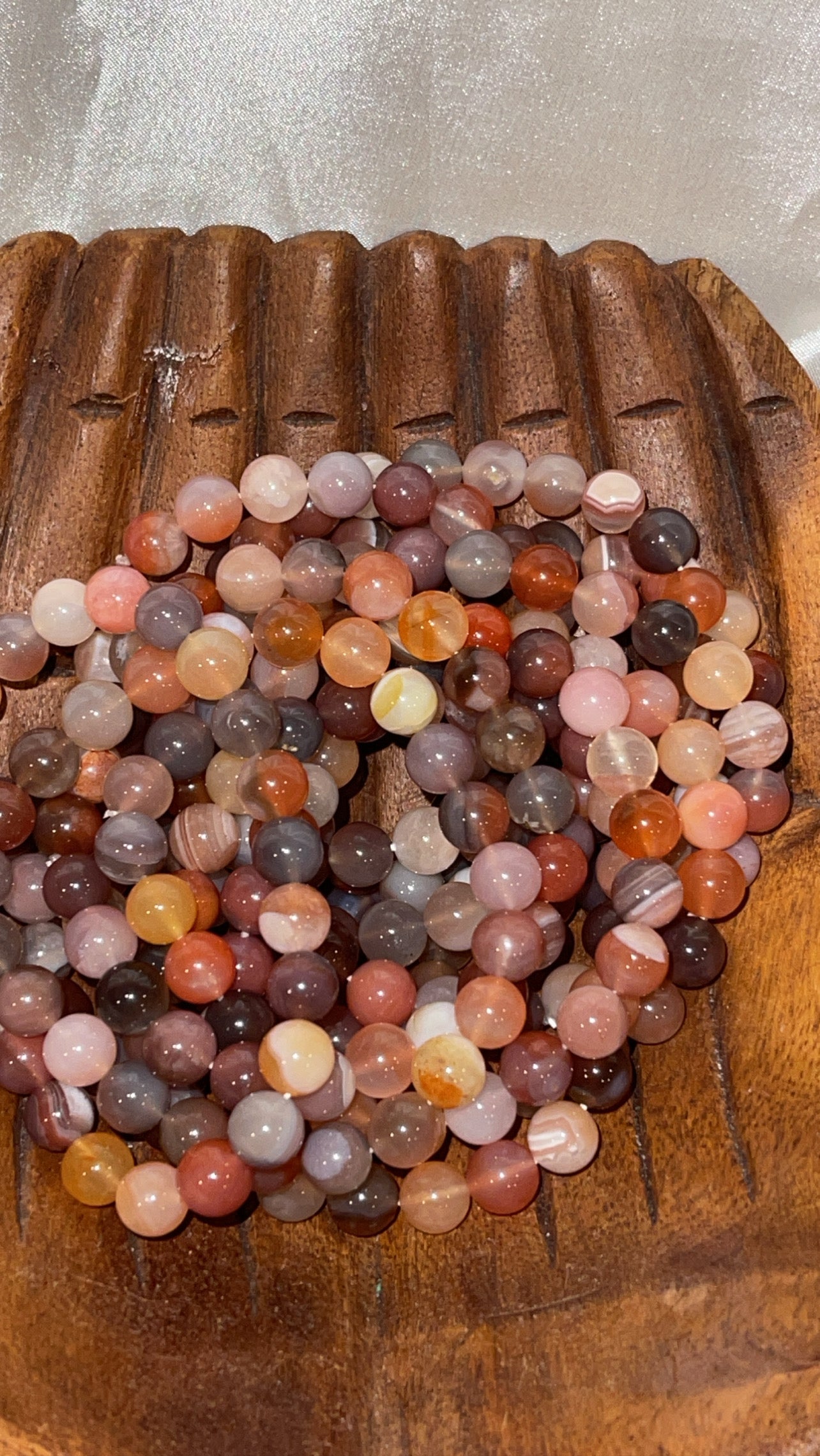 Pink Brazilian Agate Bracelet 8mm