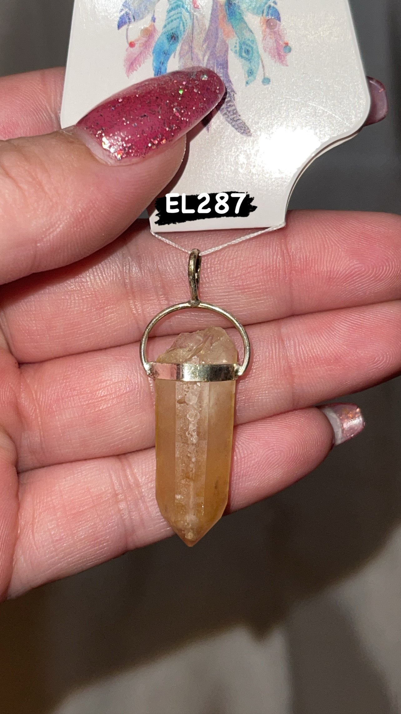 Golden Amethyst Point 925 Pendant (Choose Your Own!)