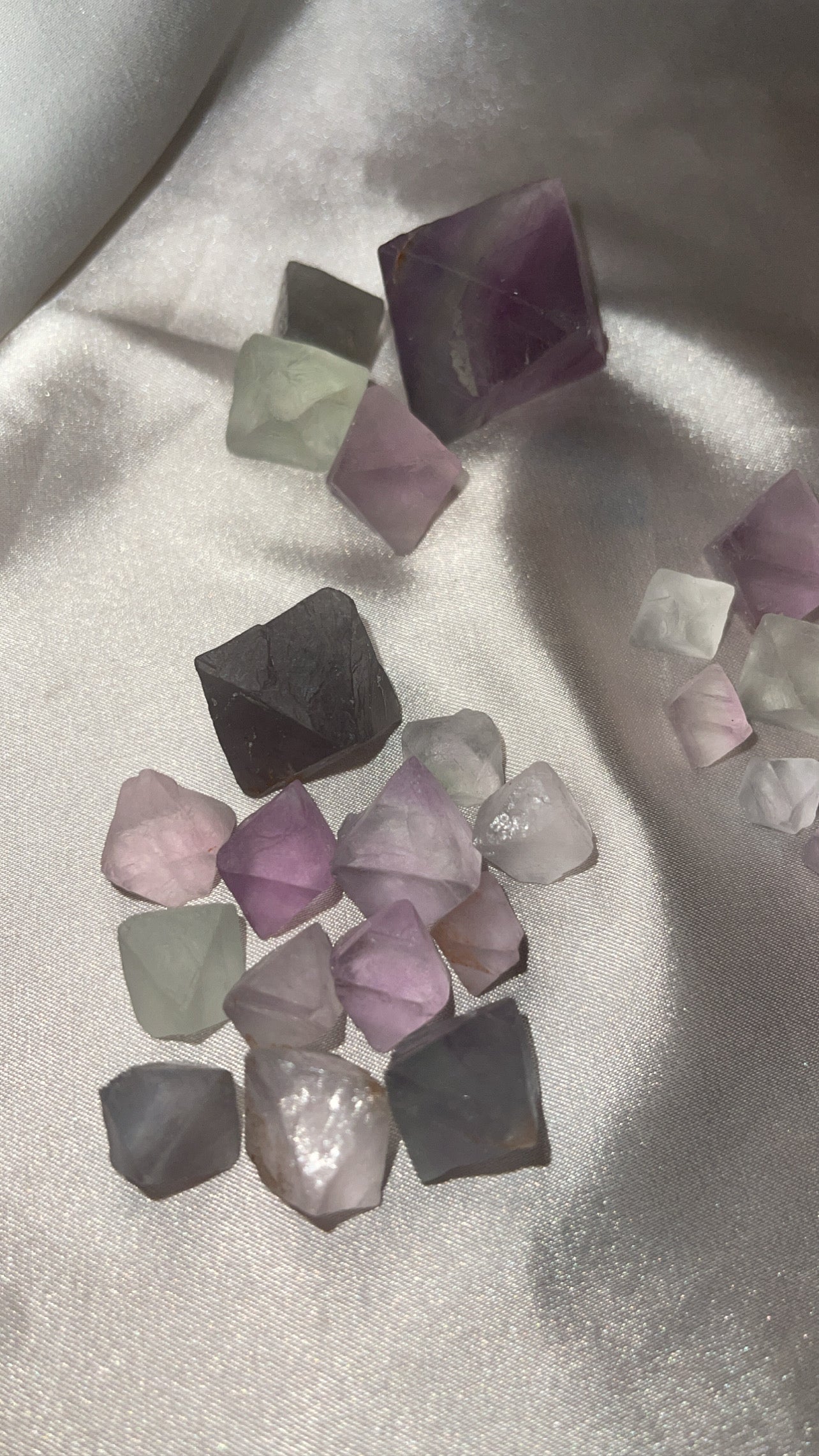 Fluorite Octahedron 50 gram Bundle Bag