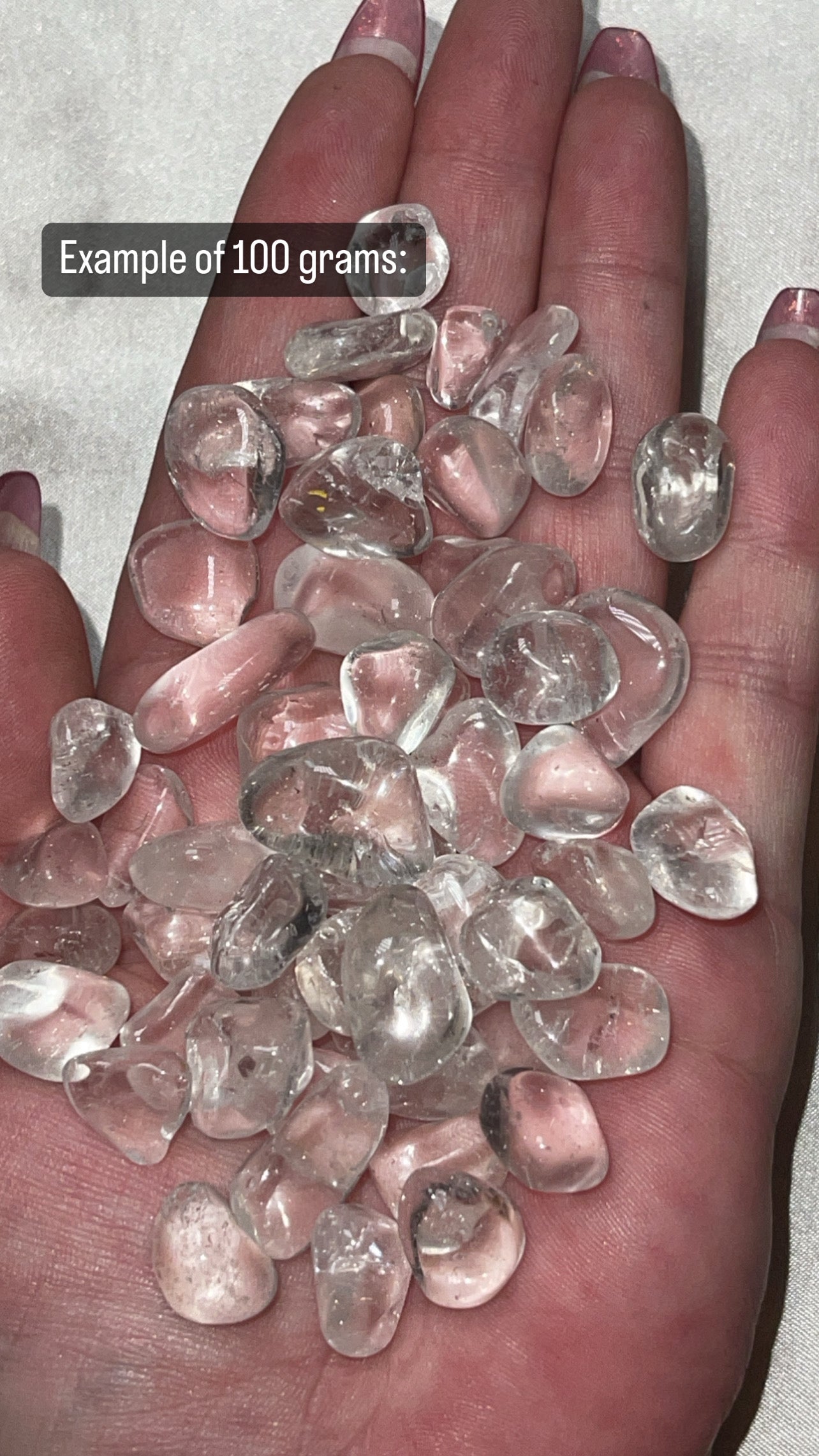 Clear Quartz 50gram/100gram Small Tumble Bundle