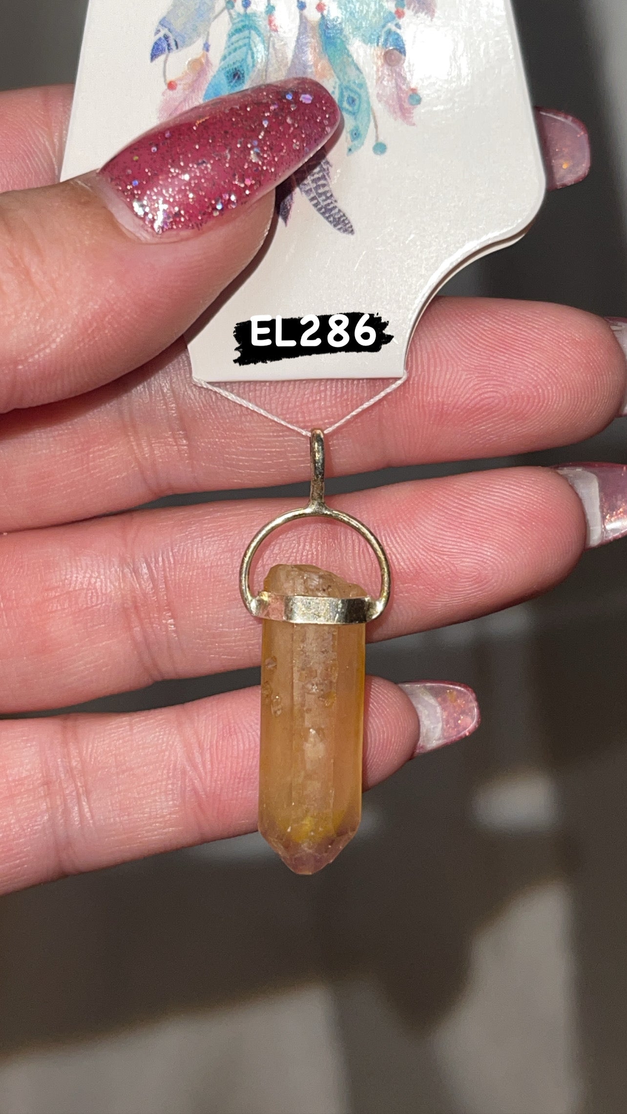 Golden Amethyst Point 925 Pendant (Choose Your Own!)