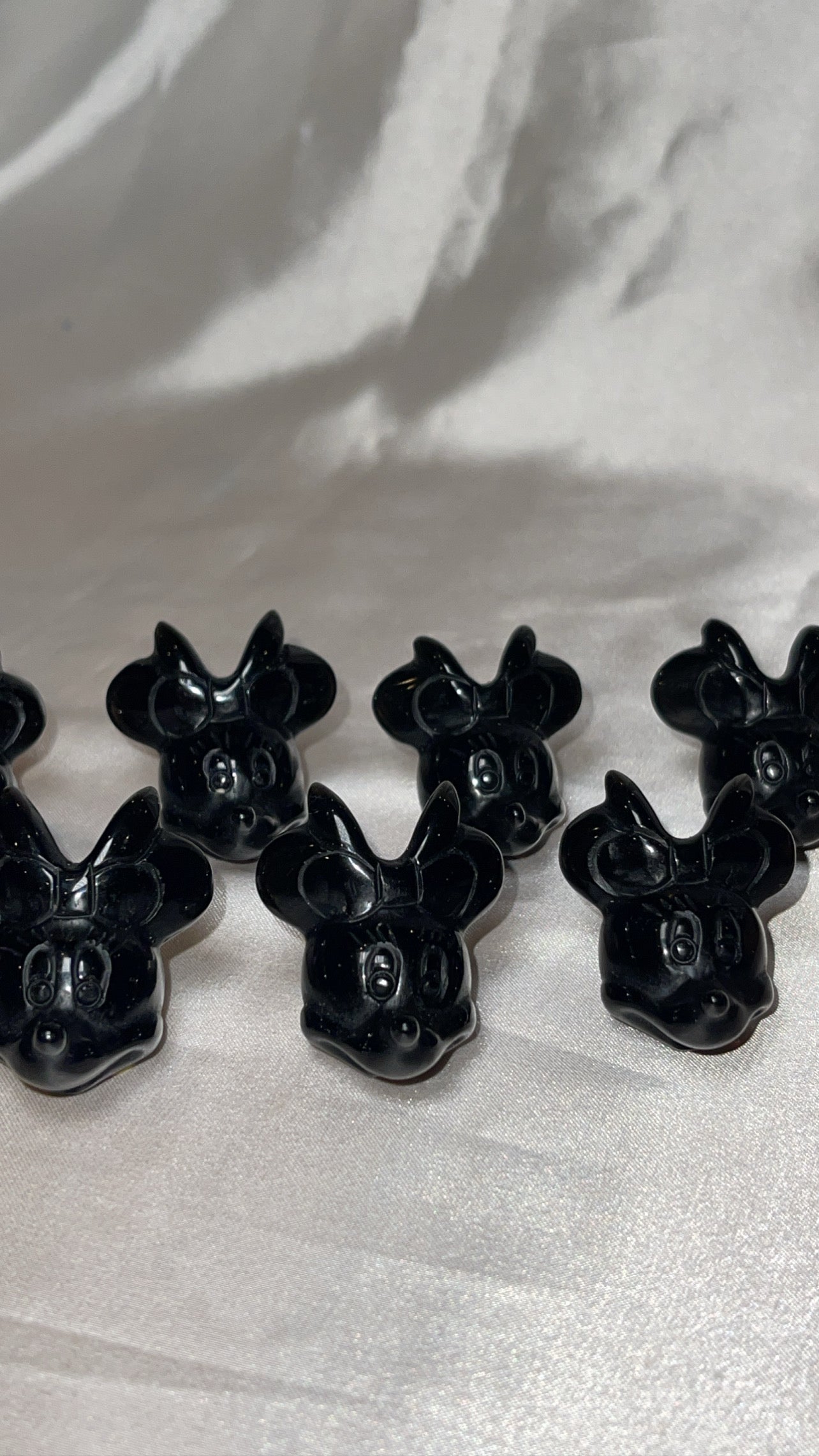 Obsidian Minnie Mouse Carving