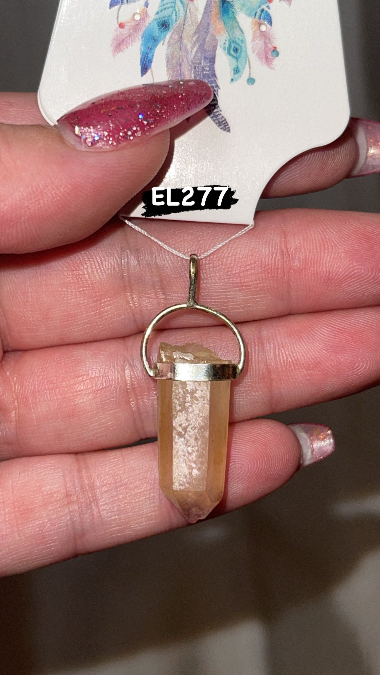 Golden Amethyst Point 925 Pendant (Choose Your Own!)