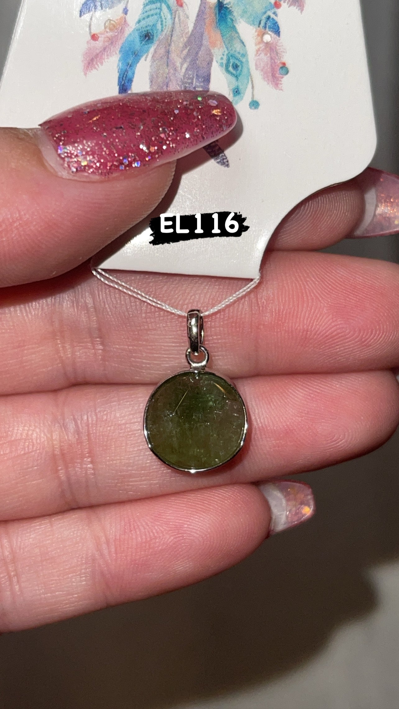 Watermelon Tourmaline Slice 925 Pendant (Choose Your Own!)