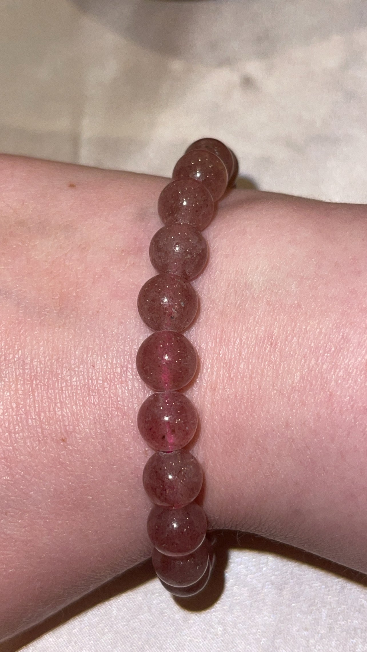 Strawberry Quartz Bracelet 8mm