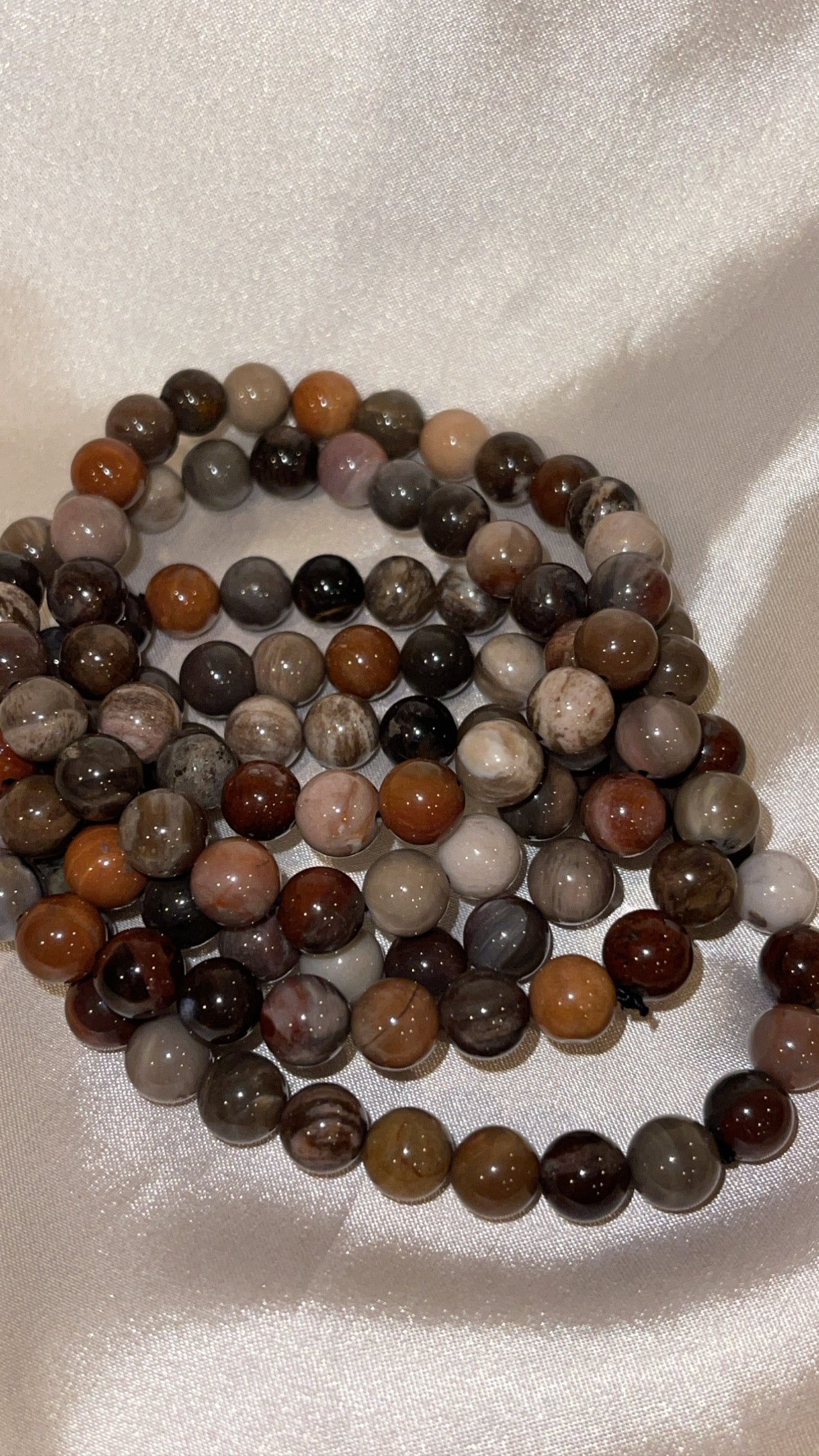 Petrified Wood Bracelet 8mm