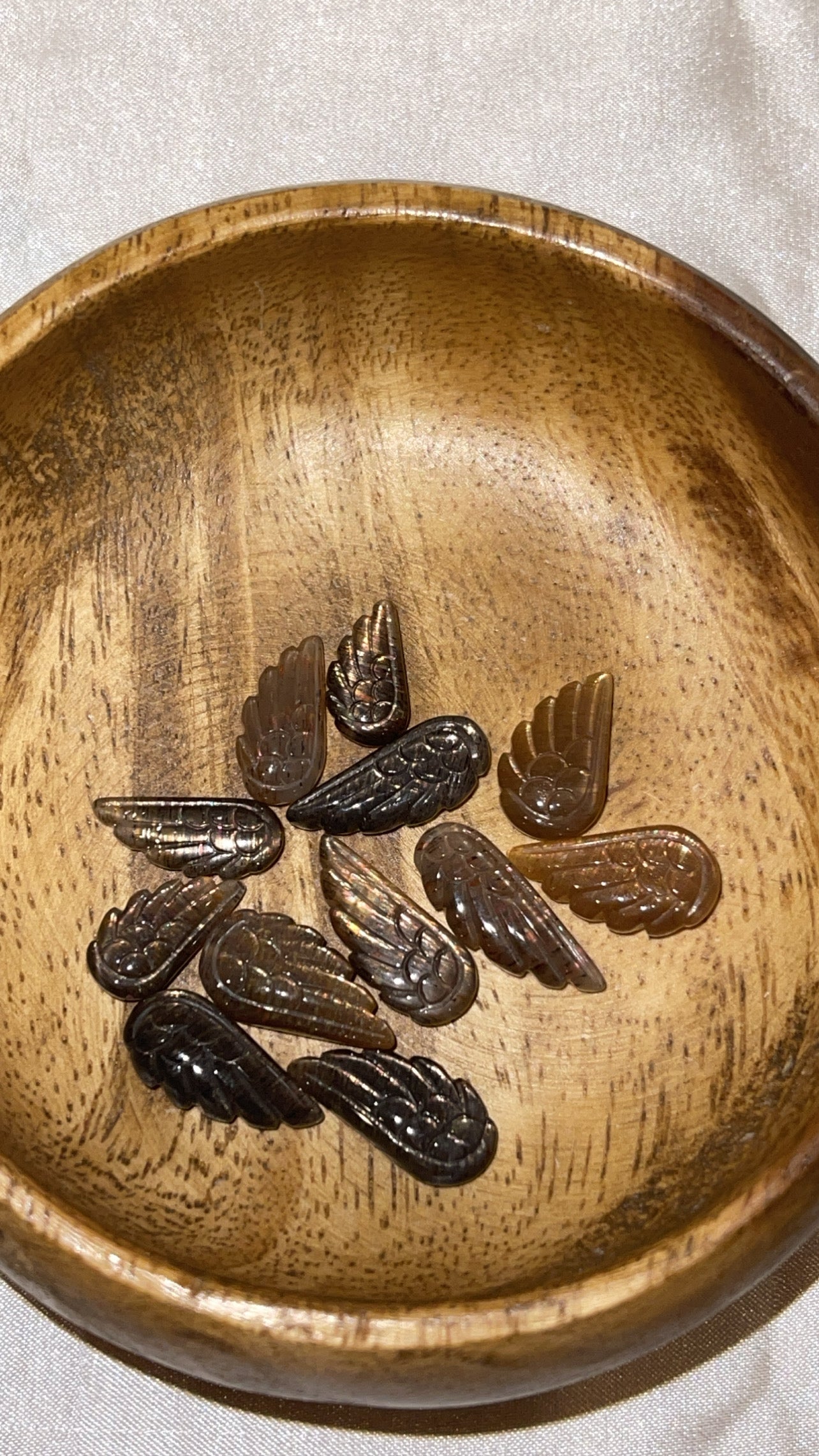 Black Sunstone Mini Angel Wing