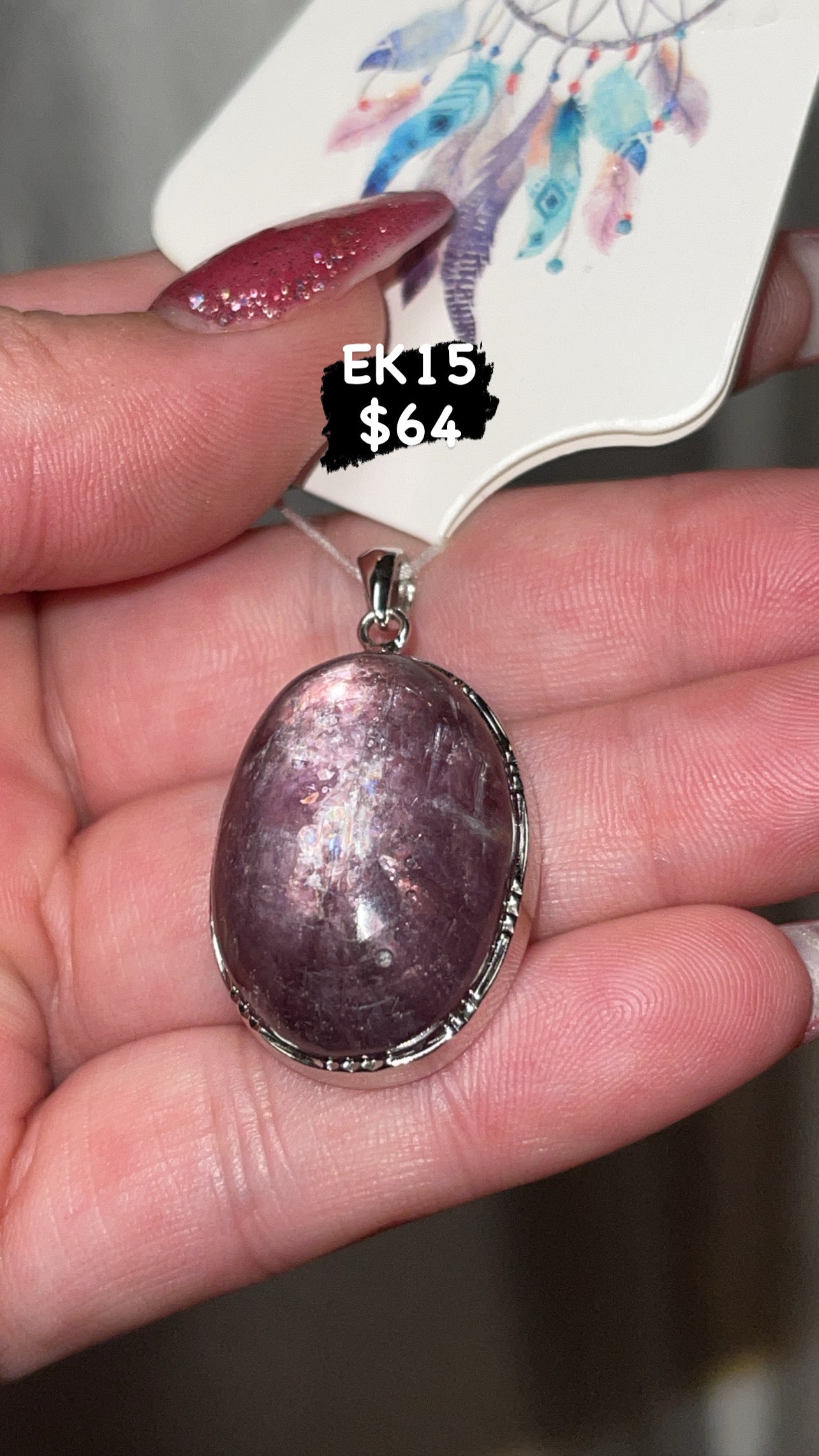 Gem Lepidolite Pendant (Choose Your Own!)