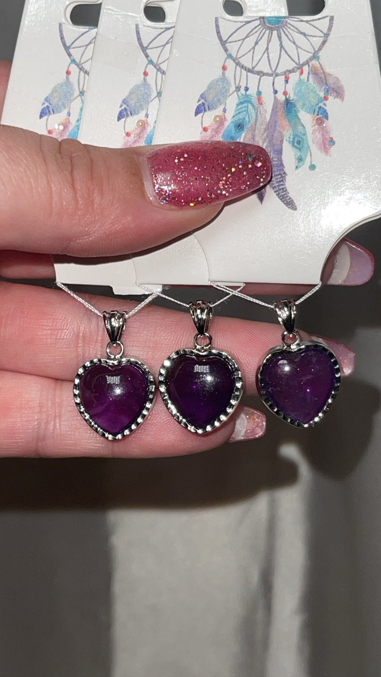 Amethyst Heart Pendant