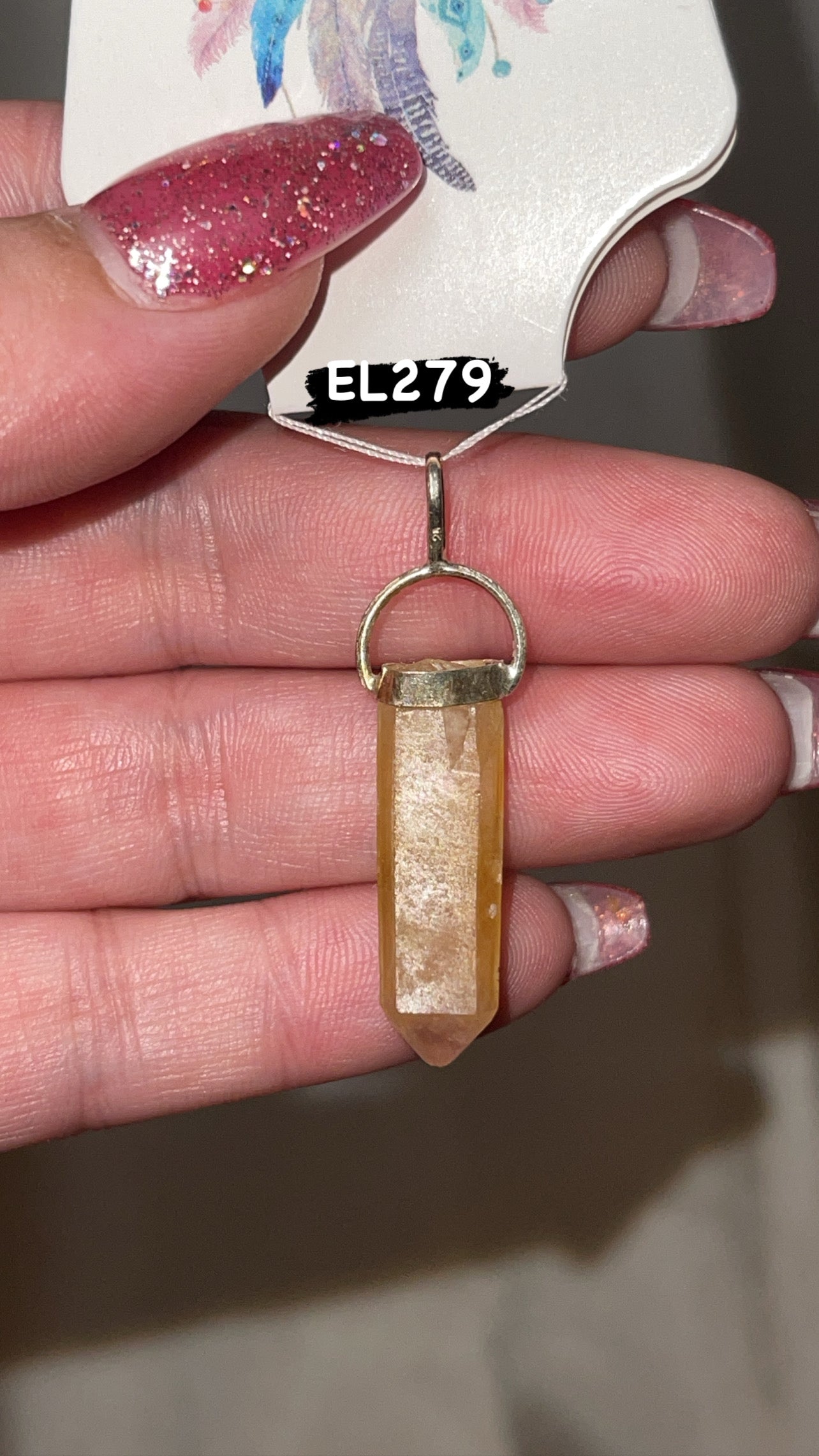 Golden Amethyst Point 925 Pendant (Choose Your Own!)