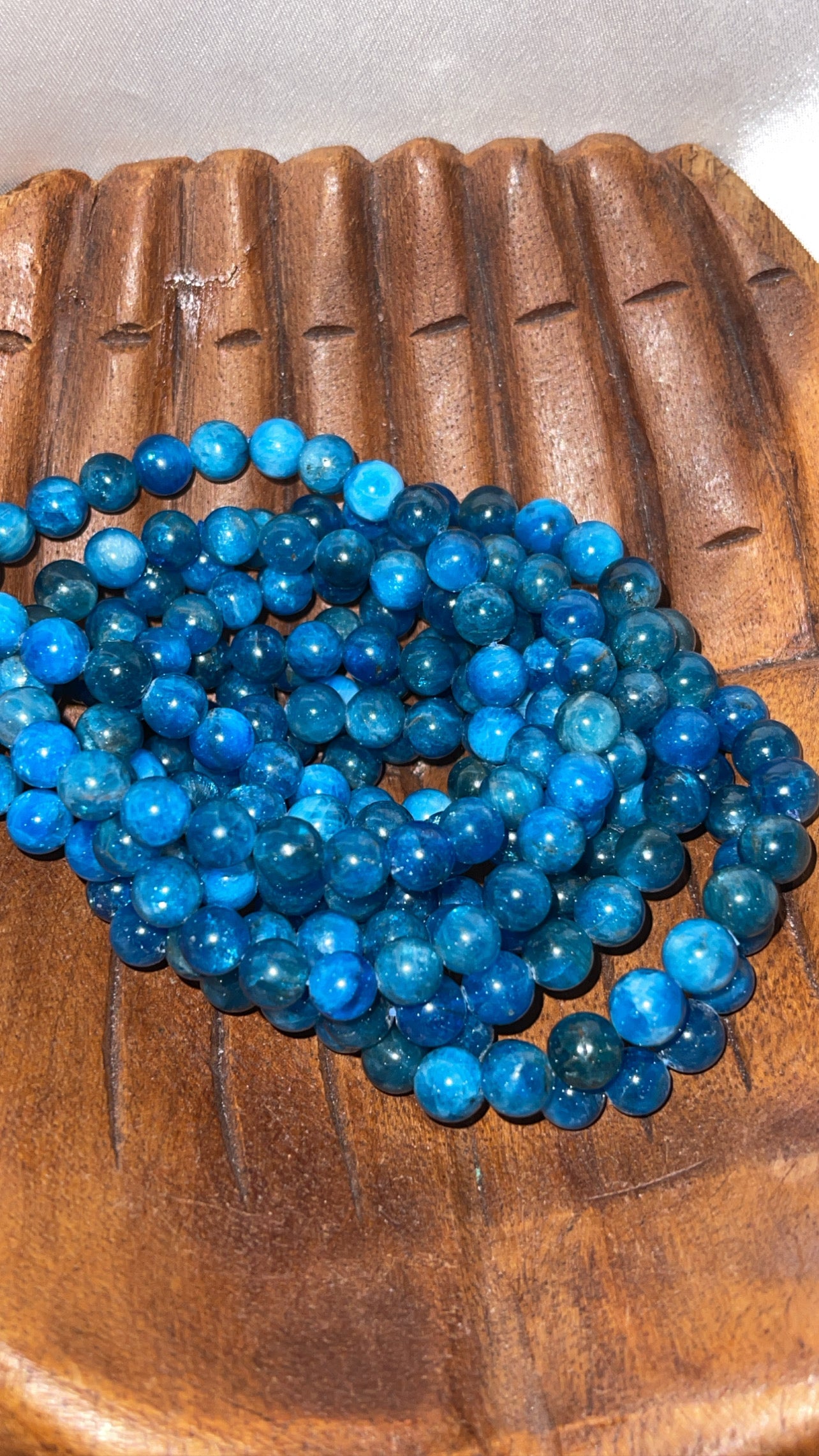 Blue Apatite Bracelet 8mm
