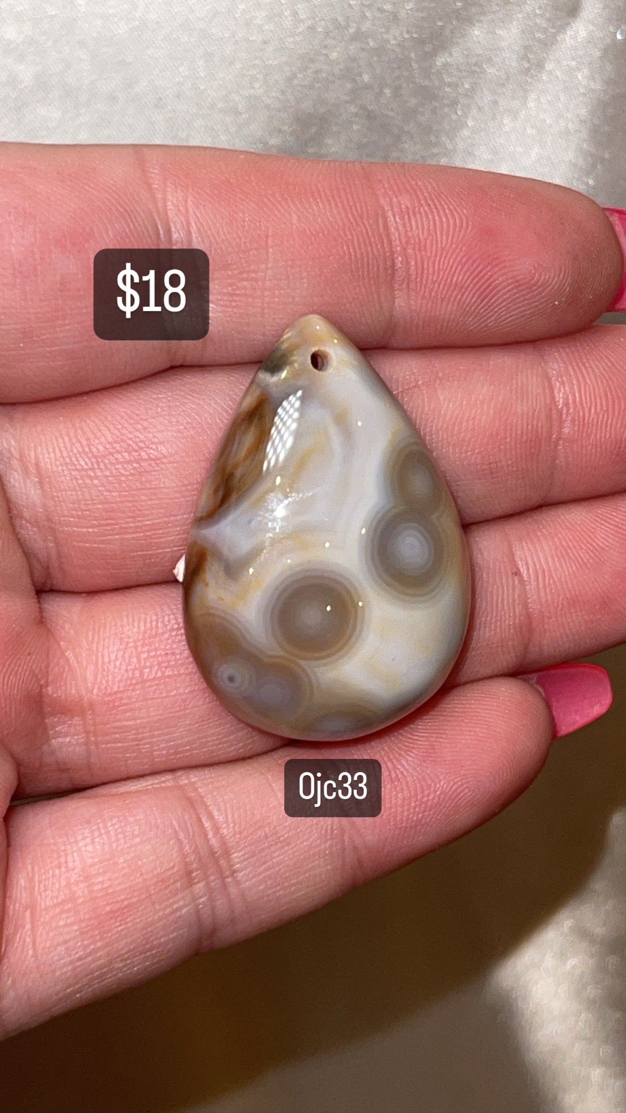 8th Vein Ocean Jasper Drilled Cabachon (Choose Your Own)
