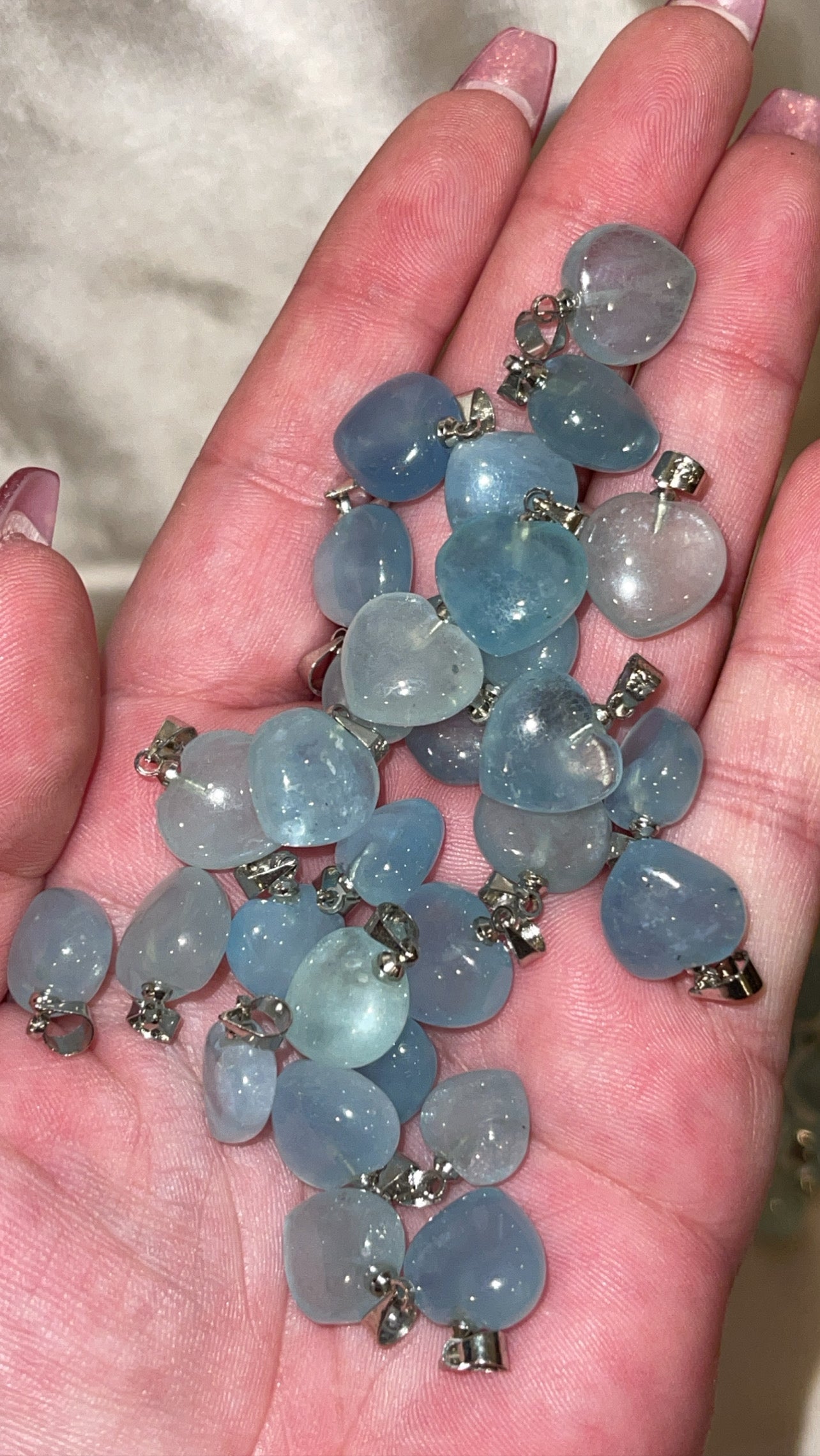 Aquamarine Mini Heart 925 Pendant