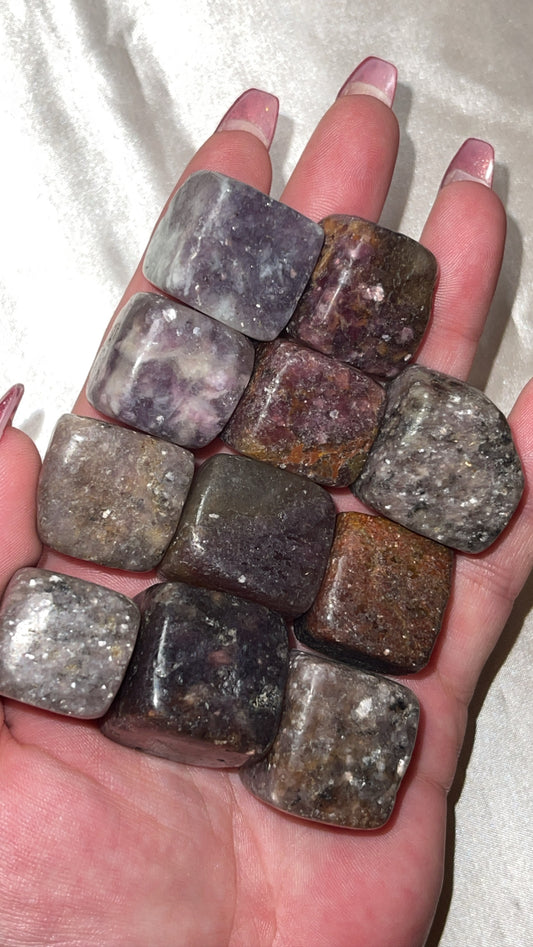 Lepidolite Cubed Tumble