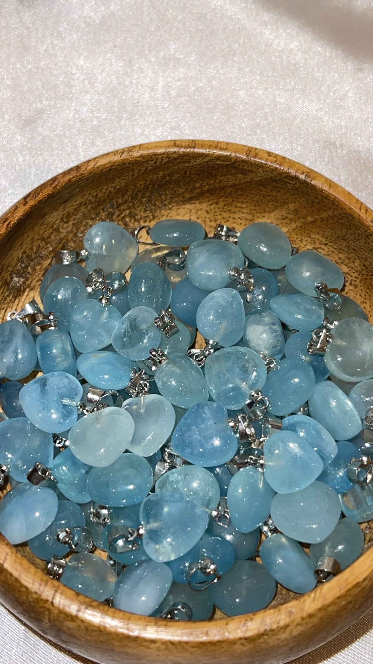 Aquamarine Mini Heart 925 Pendant