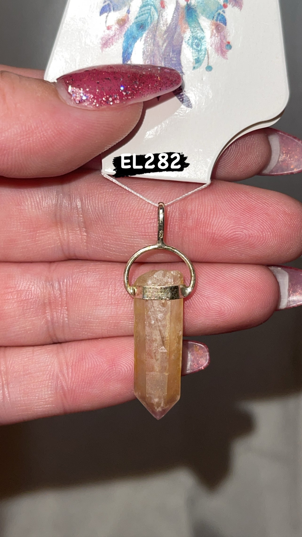 Golden Amethyst Point 925 Pendant (Choose Your Own!)