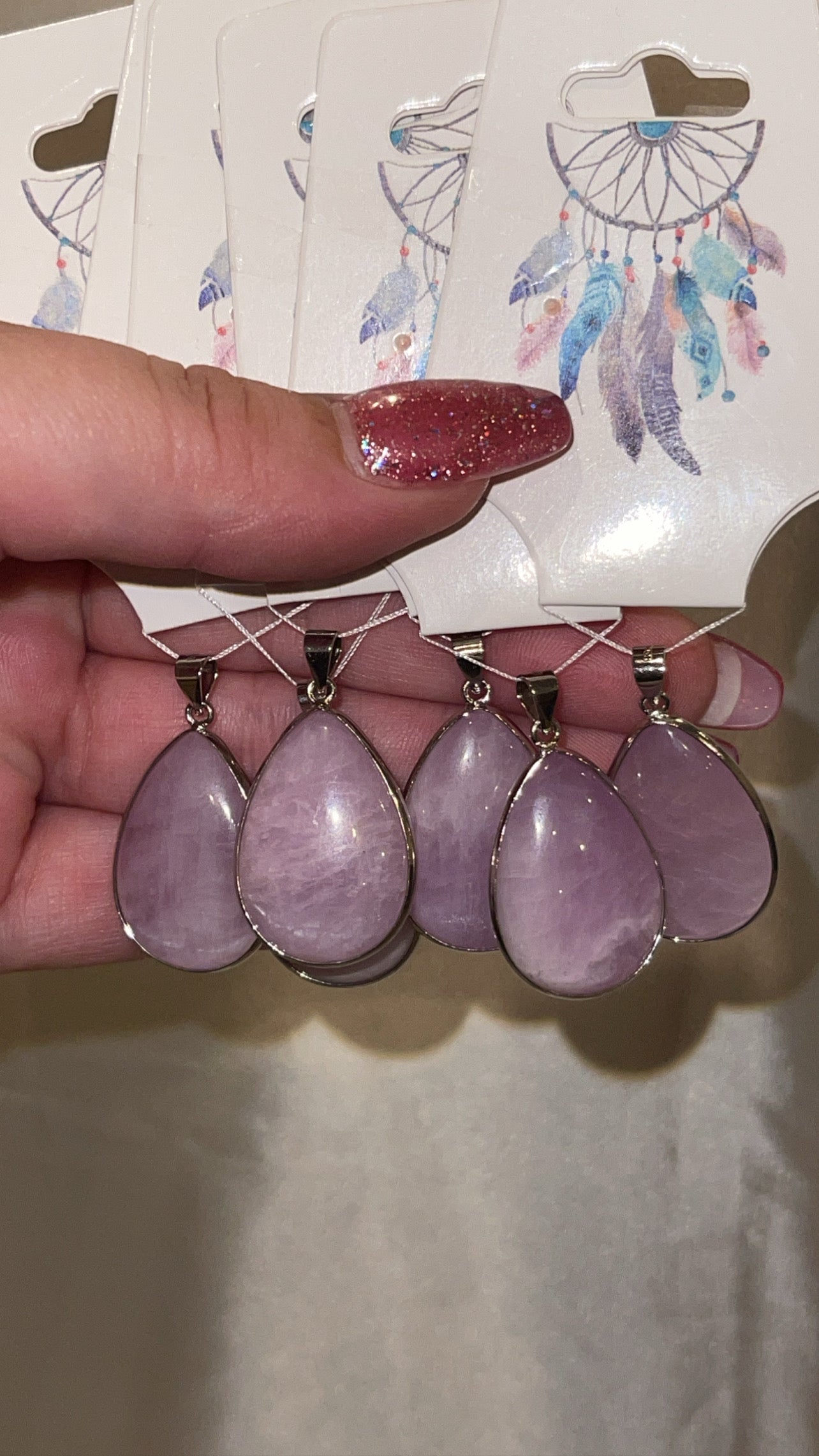 Kunzite Teardrop 925 Pendant