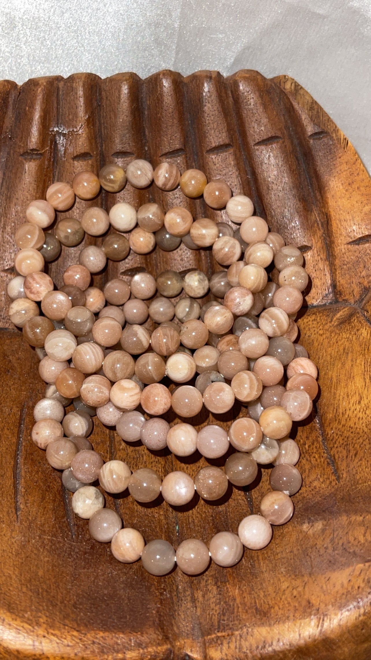 Sunstone Moonstone Bracelet 8mm