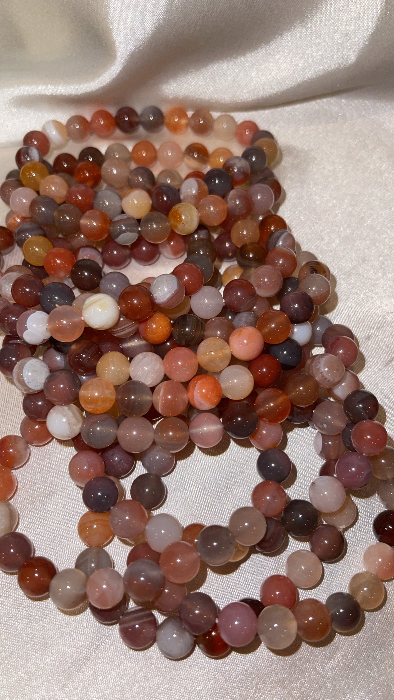 Pink Brazilian Agate Bracelet 8mm