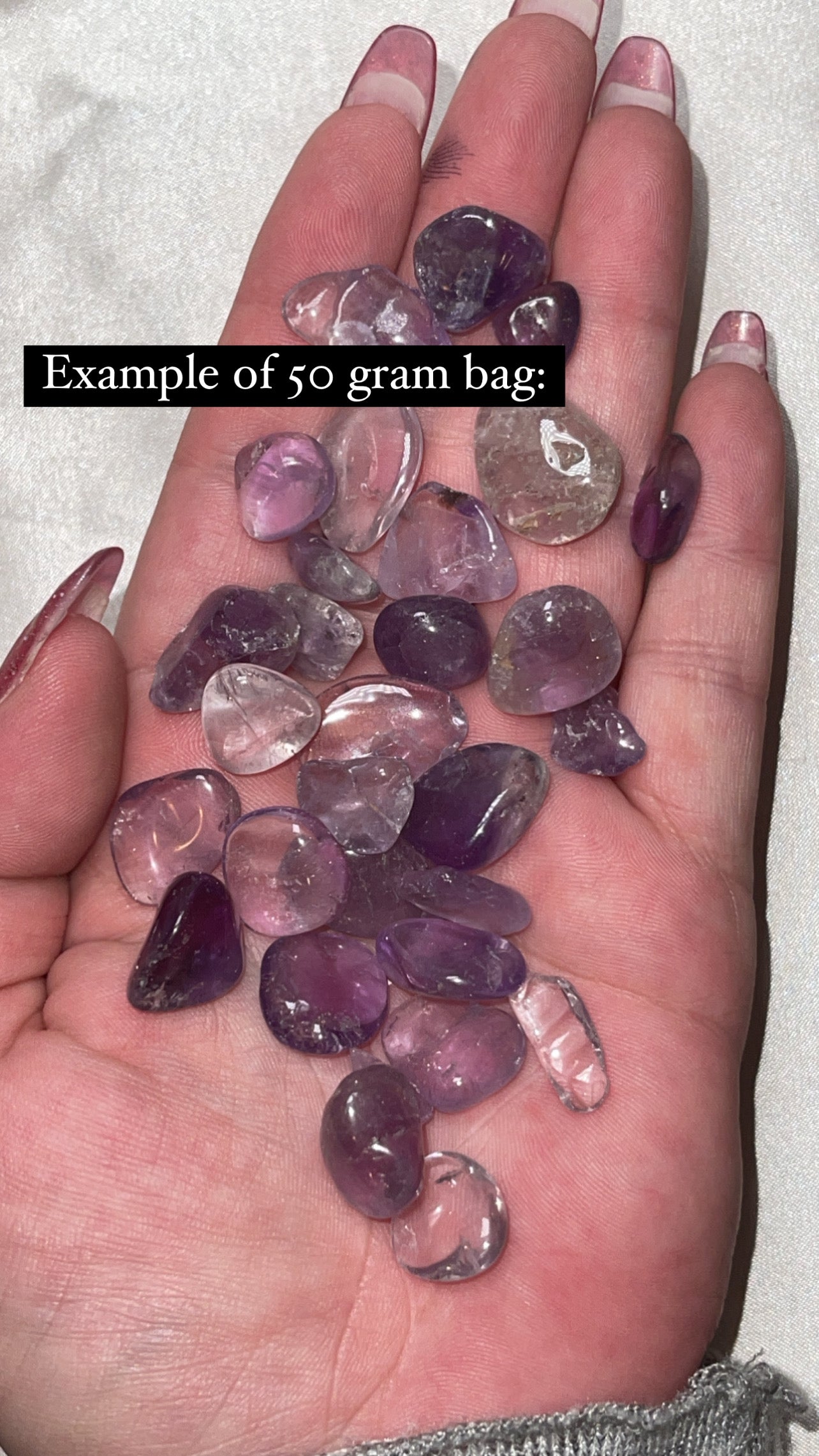 Amethyst/Clear Quartz Small Tumble Bundle