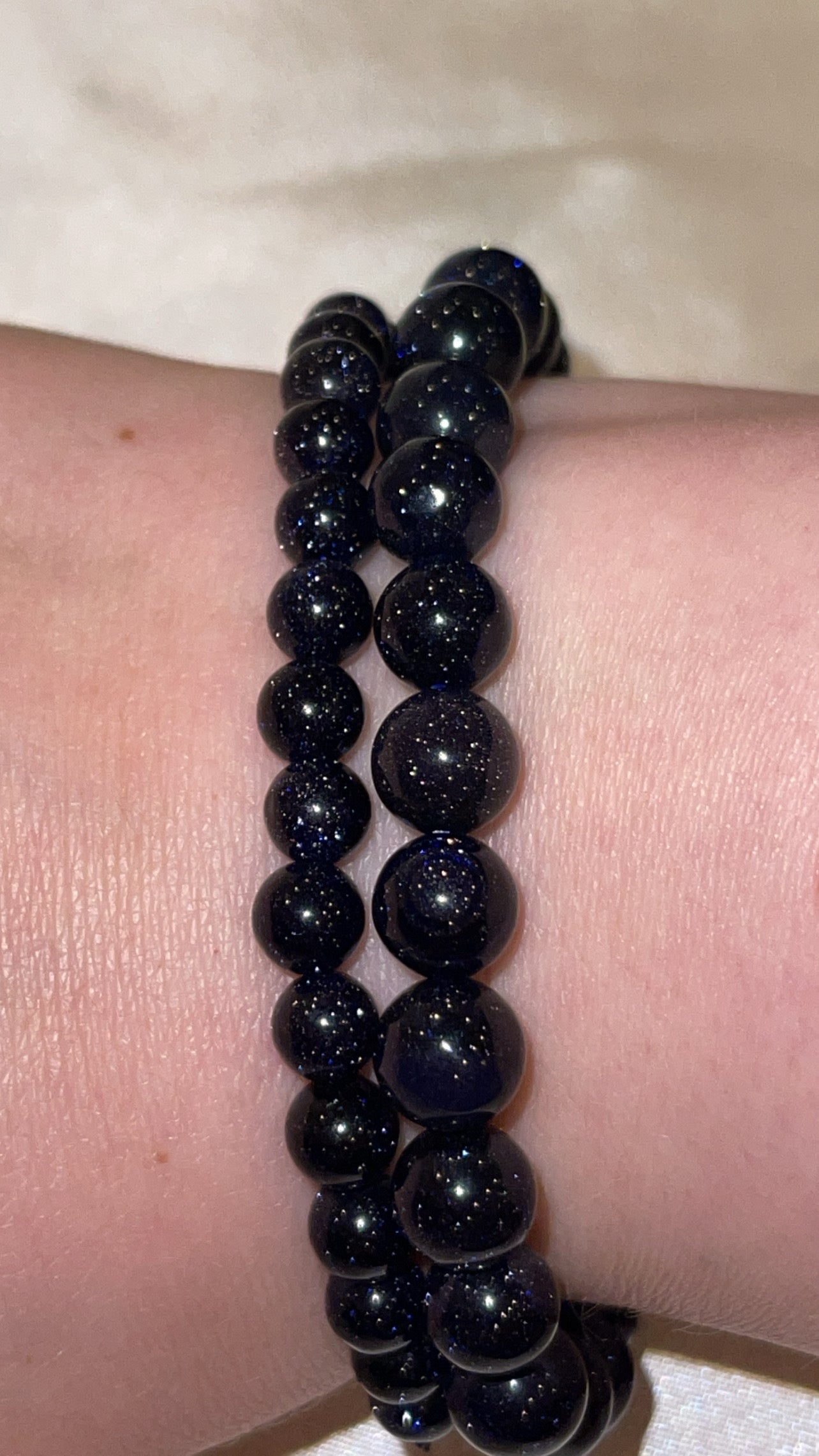 Blue Goldstone Bracelet 6mm/8mm