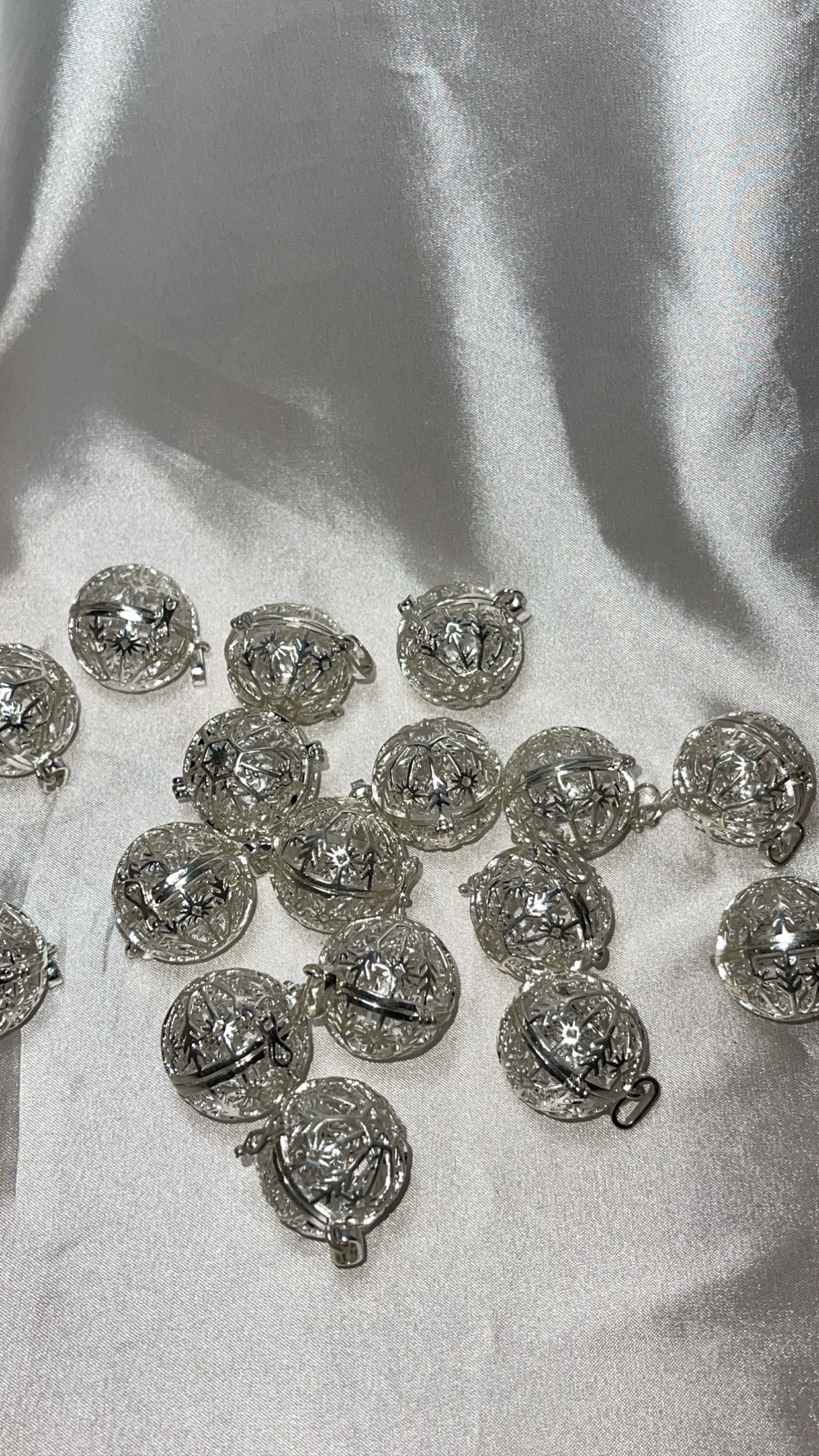 Silver Sphere Cage Pendant