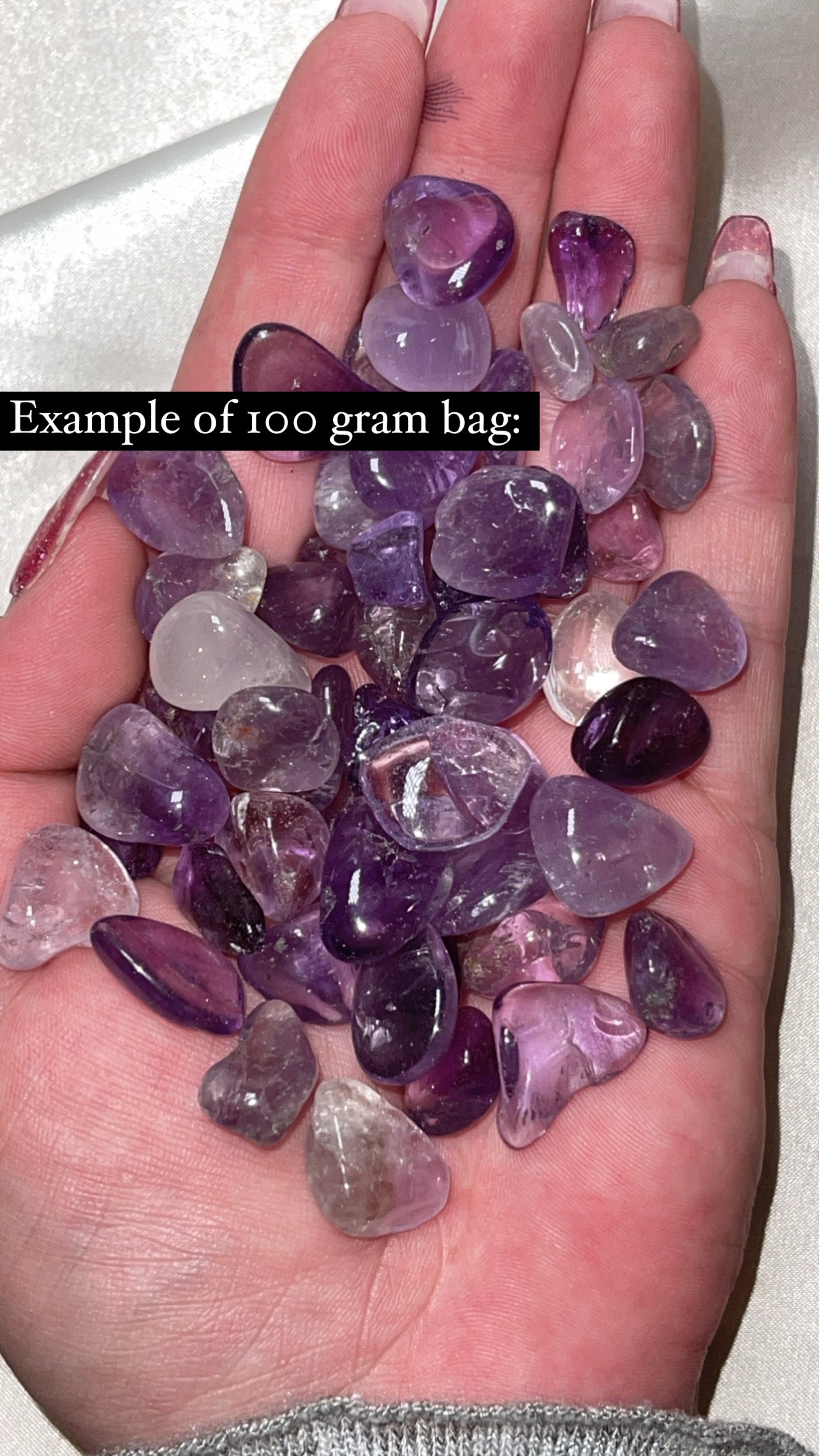 Amethyst/Clear Quartz Small Tumble Bundle