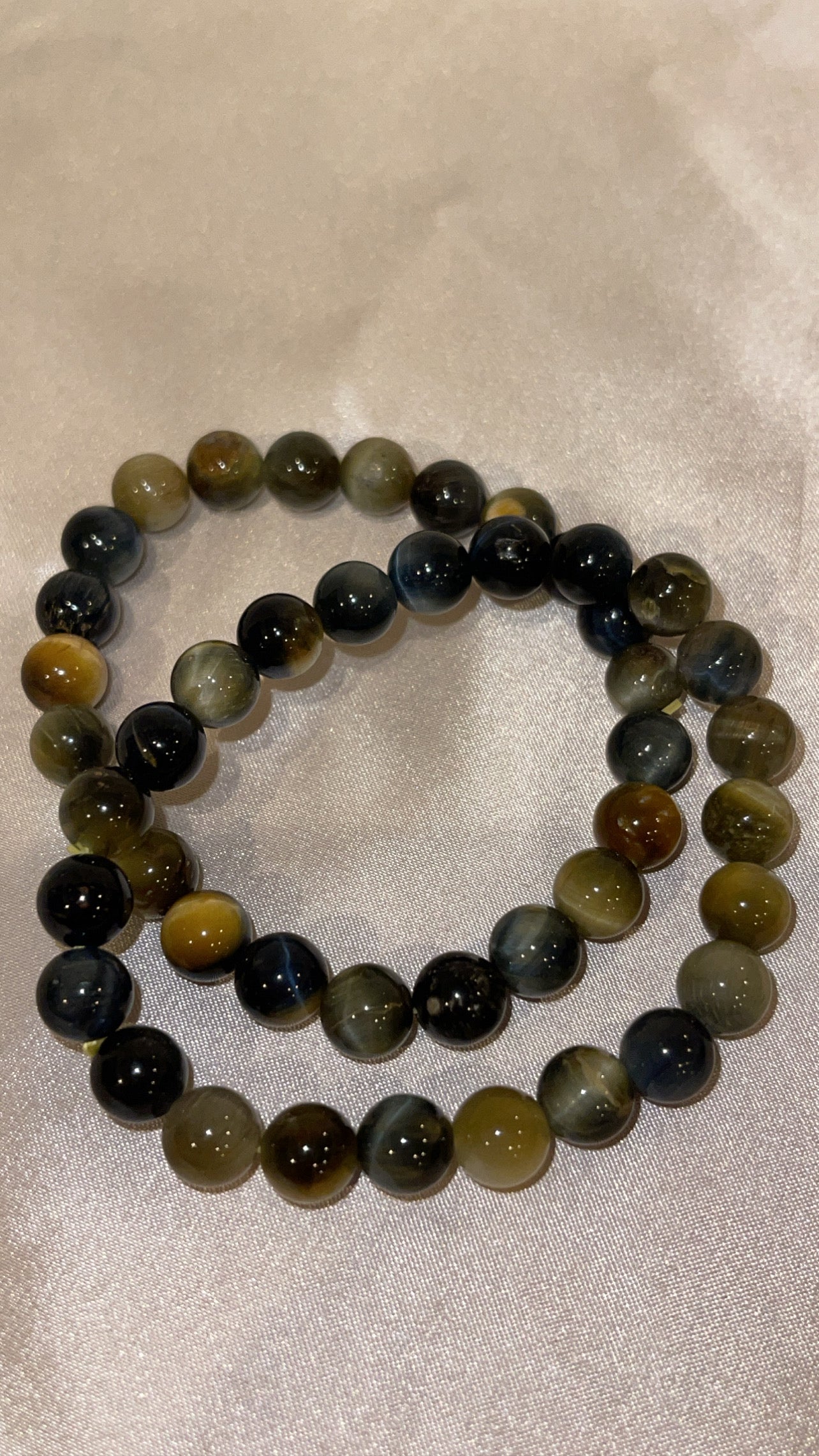 Golden Blue Tigers Eye Bracelet 8mm